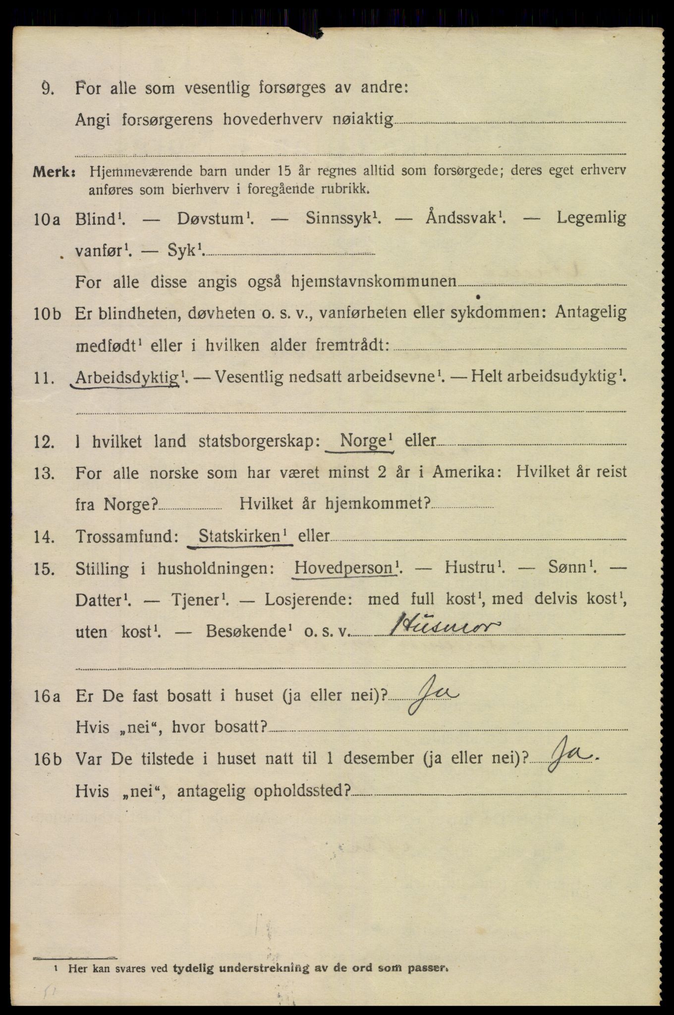 SAK, 1920 census for Arendal, 1920, p. 9157