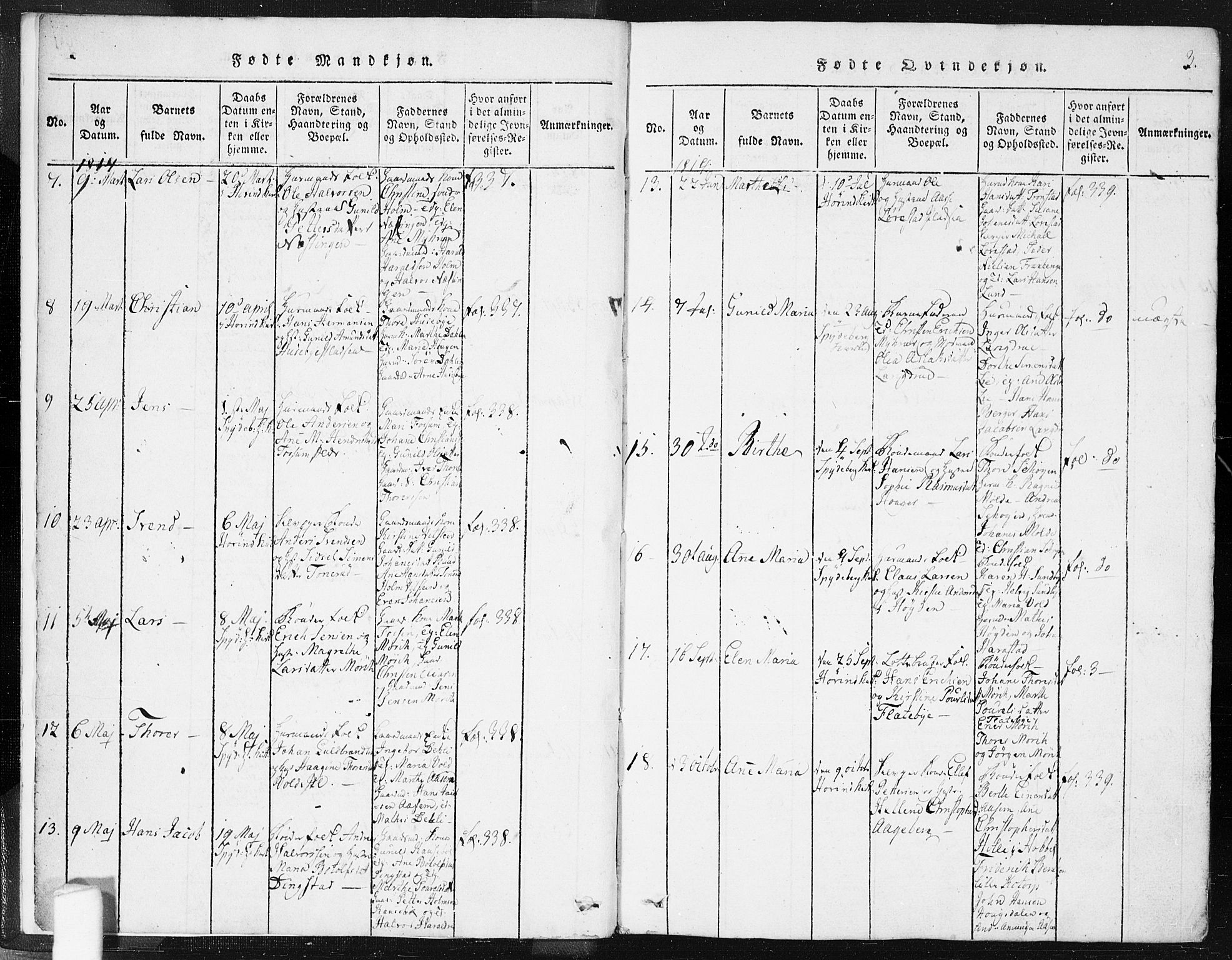 Spydeberg prestekontor Kirkebøker, AV/SAO-A-10924/F/Fa/L0004: Parish register (official) no. I 4, 1814-1841, p. 3