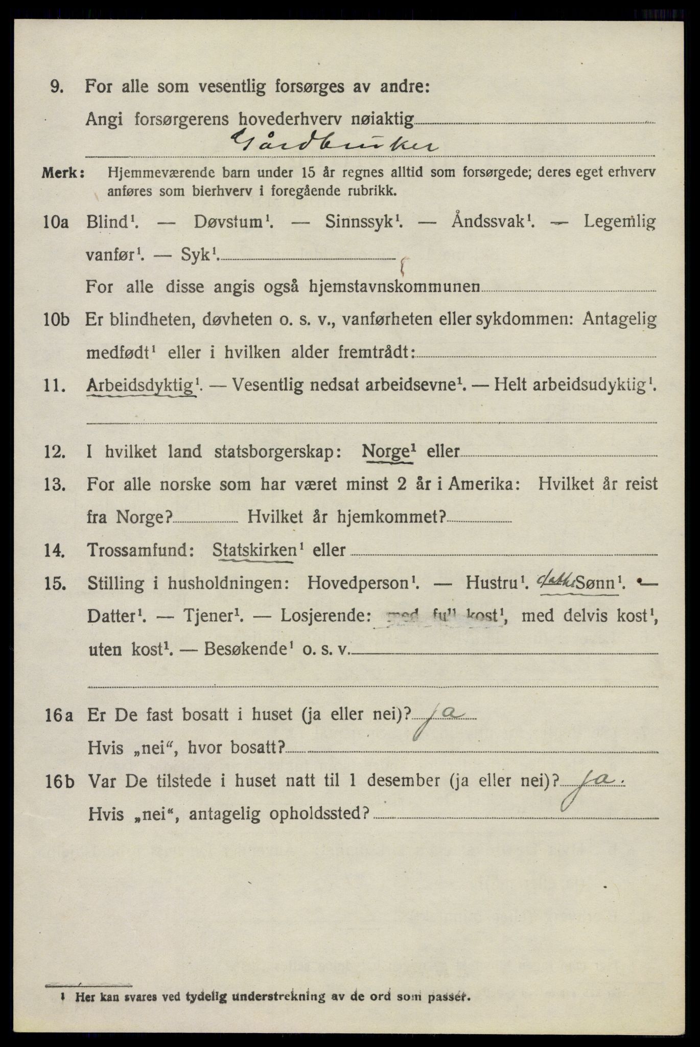 SAO, 1920 census for Vestby, 1920, p. 4536