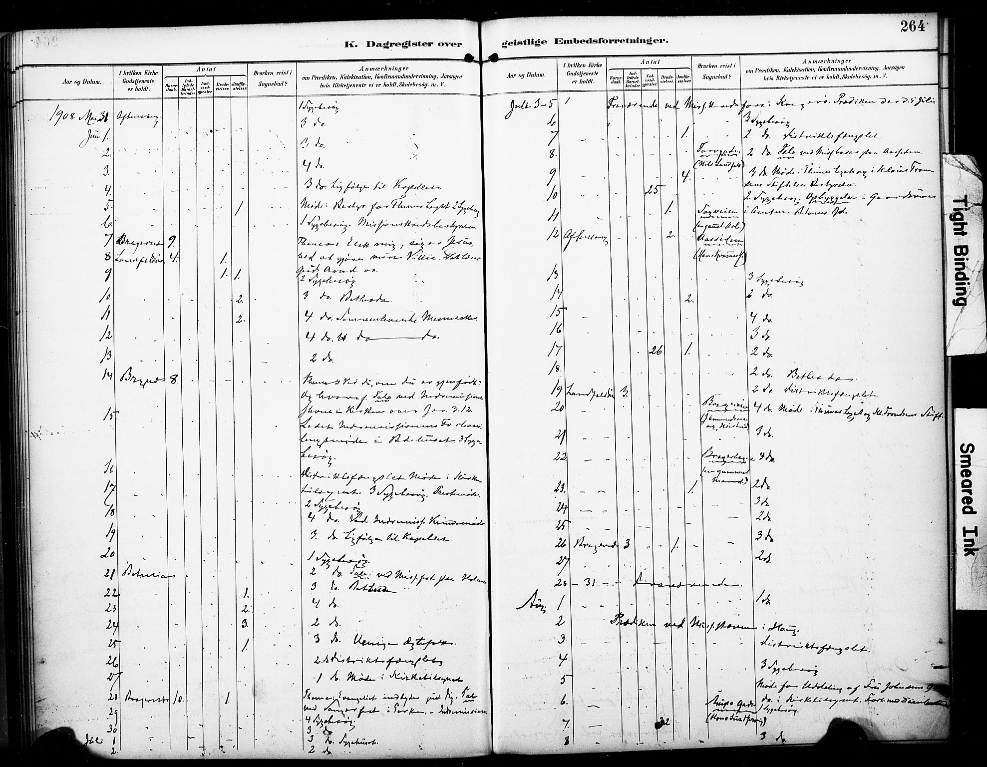 Bragernes kirkebøker, AV/SAKO-A-6/F/Fc/L0006: Parish register (official) no. III 6, 1888-1899, p. 264