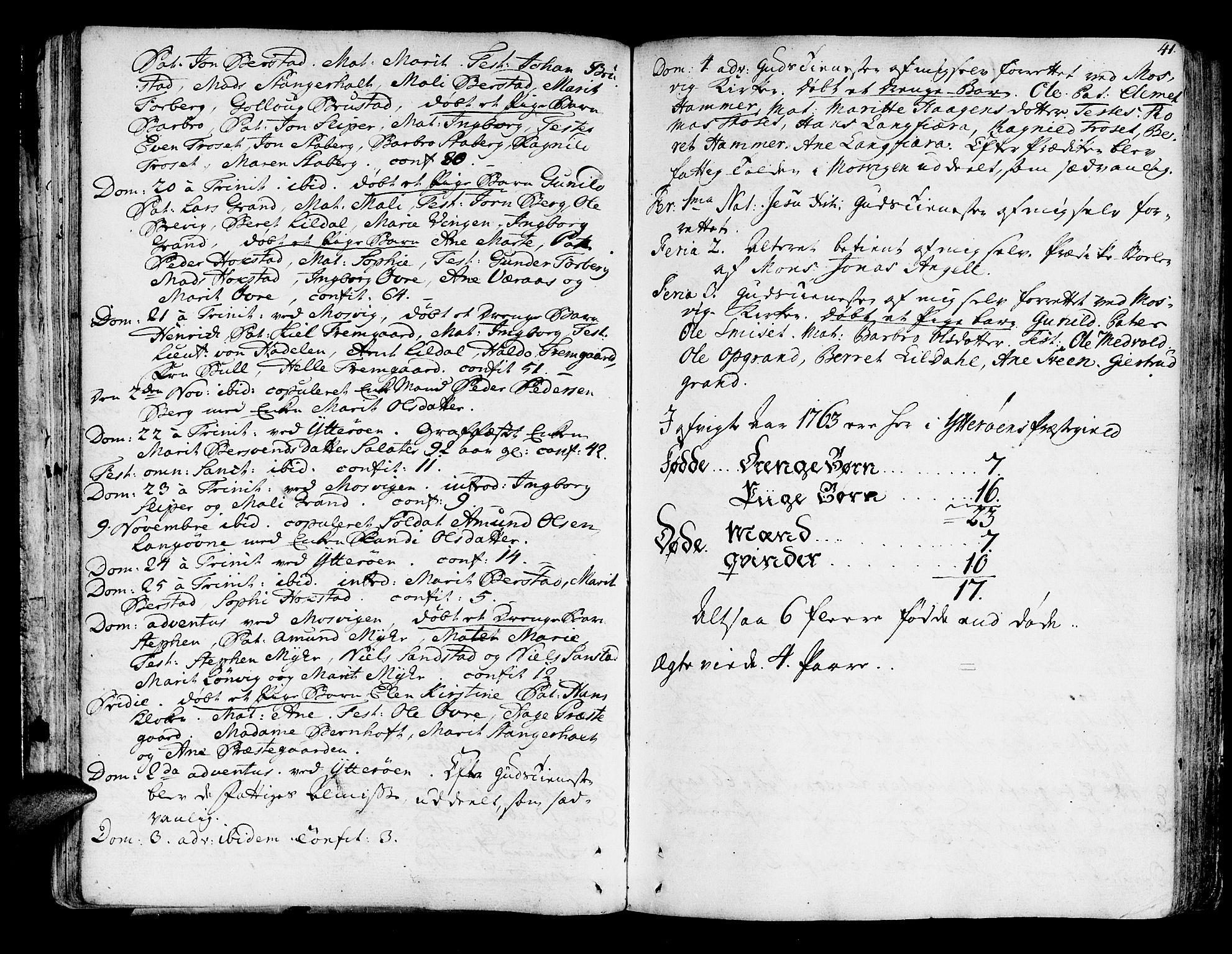 Ministerialprotokoller, klokkerbøker og fødselsregistre - Nord-Trøndelag, SAT/A-1458/722/L0216: Parish register (official) no. 722A03, 1756-1816, p. 41