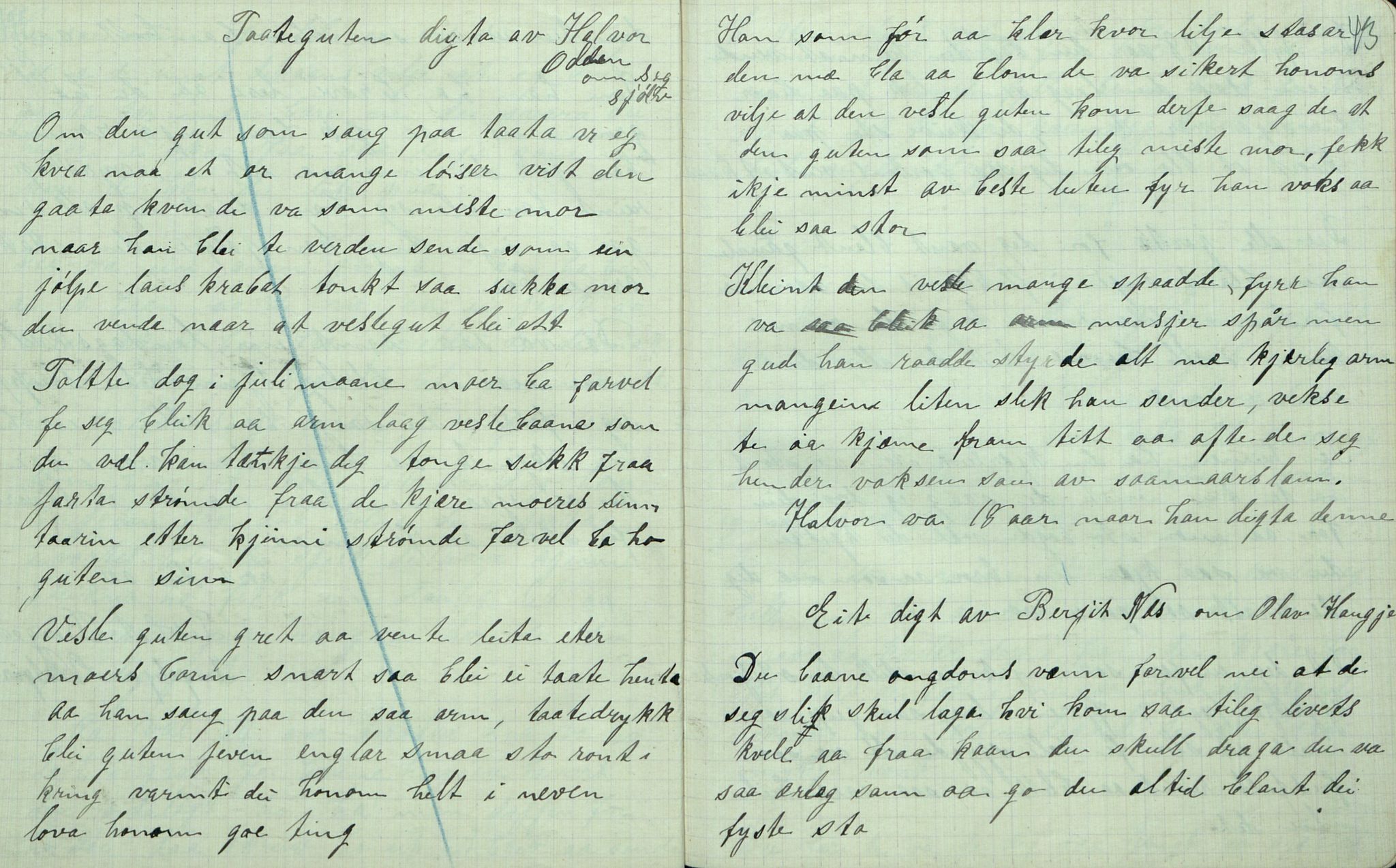 Rikard Berge, TEMU/TGM-A-1003/F/L0007/0023: 251-299 / 273 Øyfjøll. uppskriftir for Rikard Berge ved Olav Vestgarden, Seljord, 1915, p. 42-43