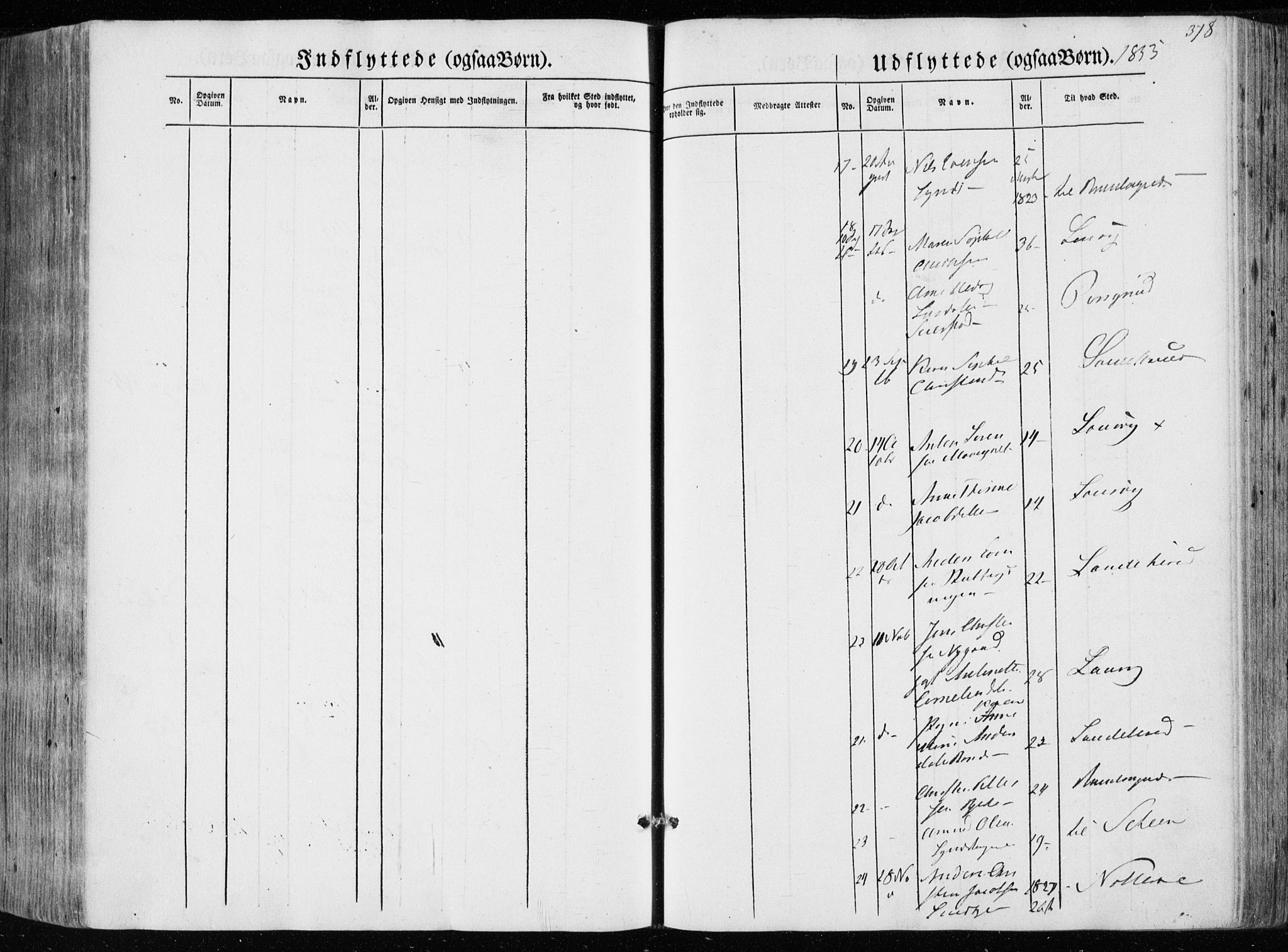 Hedrum kirkebøker, AV/SAKO-A-344/F/Fa/L0006: Parish register (official) no. I 6, 1849-1857, p. 378