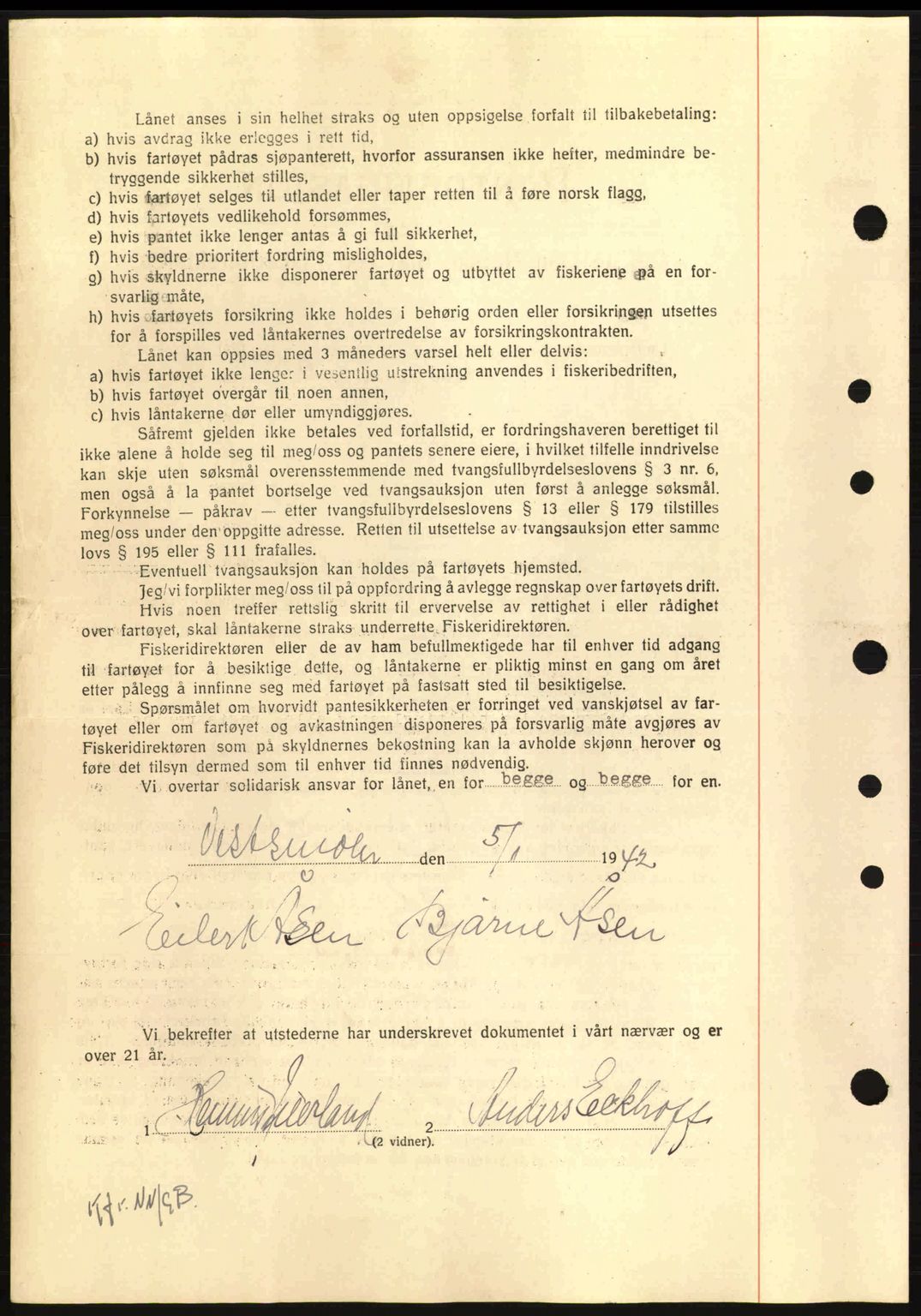 Nordmøre sorenskriveri, AV/SAT-A-4132/1/2/2Ca: Mortgage book no. B88, 1941-1942, Diary no: : 56/1942