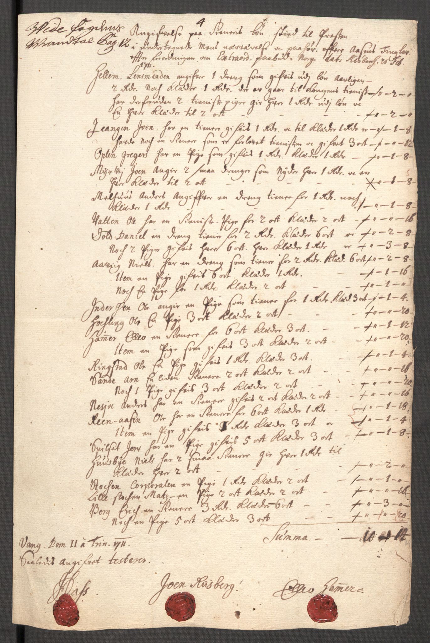 Rentekammeret inntil 1814, Reviderte regnskaper, Fogderegnskap, AV/RA-EA-4092/R62/L4201: Fogderegnskap Stjørdal og Verdal, 1711, p. 447