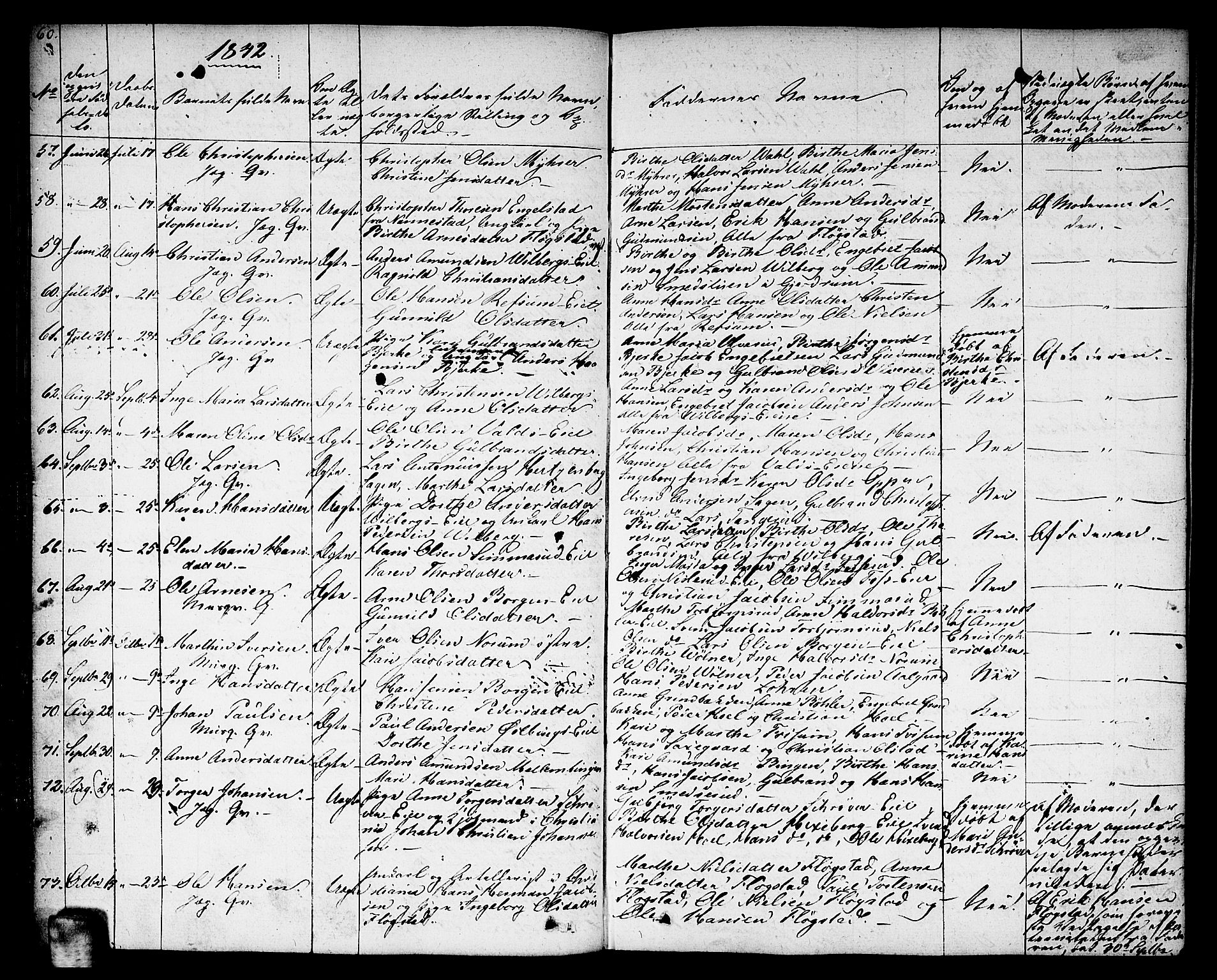 Sørum prestekontor Kirkebøker, AV/SAO-A-10303/F/Fa/L0004: Parish register (official) no. I 4, 1829-1845, p. 60