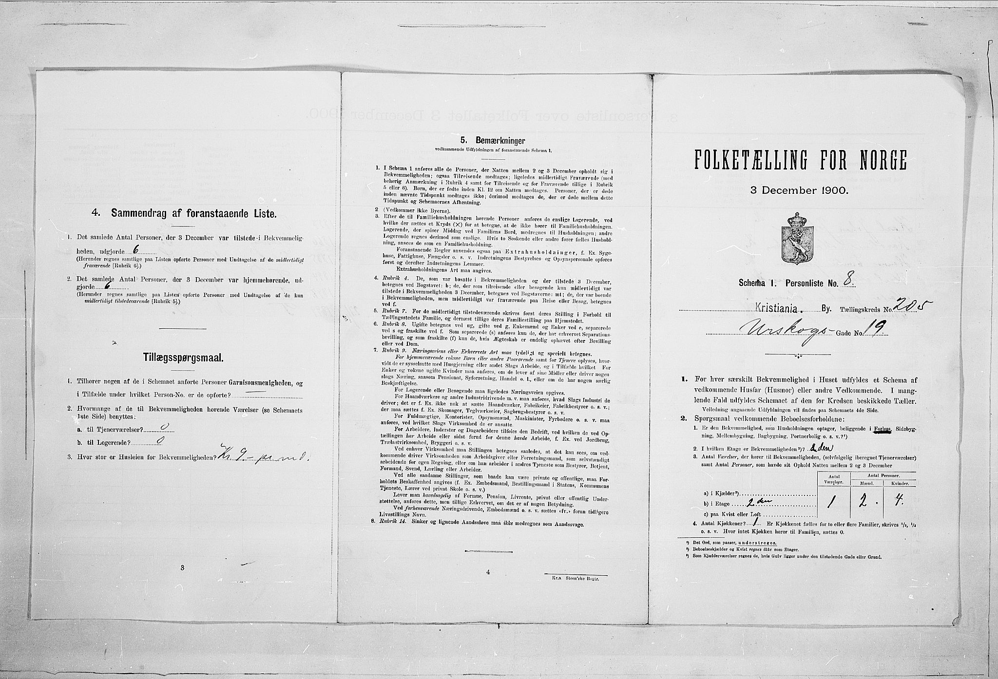 SAO, 1900 census for Kristiania, 1900, p. 108432