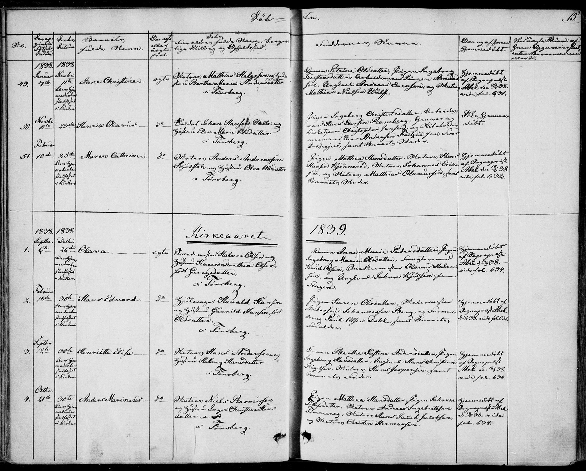 Tønsberg kirkebøker, AV/SAKO-A-330/F/Fa/L0006: Parish register (official) no. I 6, 1836-1844, p. 15