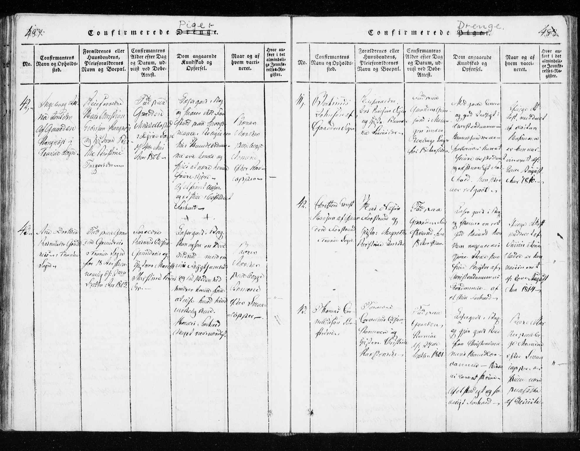 Tranøy sokneprestkontor, SATØ/S-1313/I/Ia/Iaa/L0004kirke: Parish register (official) no. 4, 1820-1829, p. 487-488