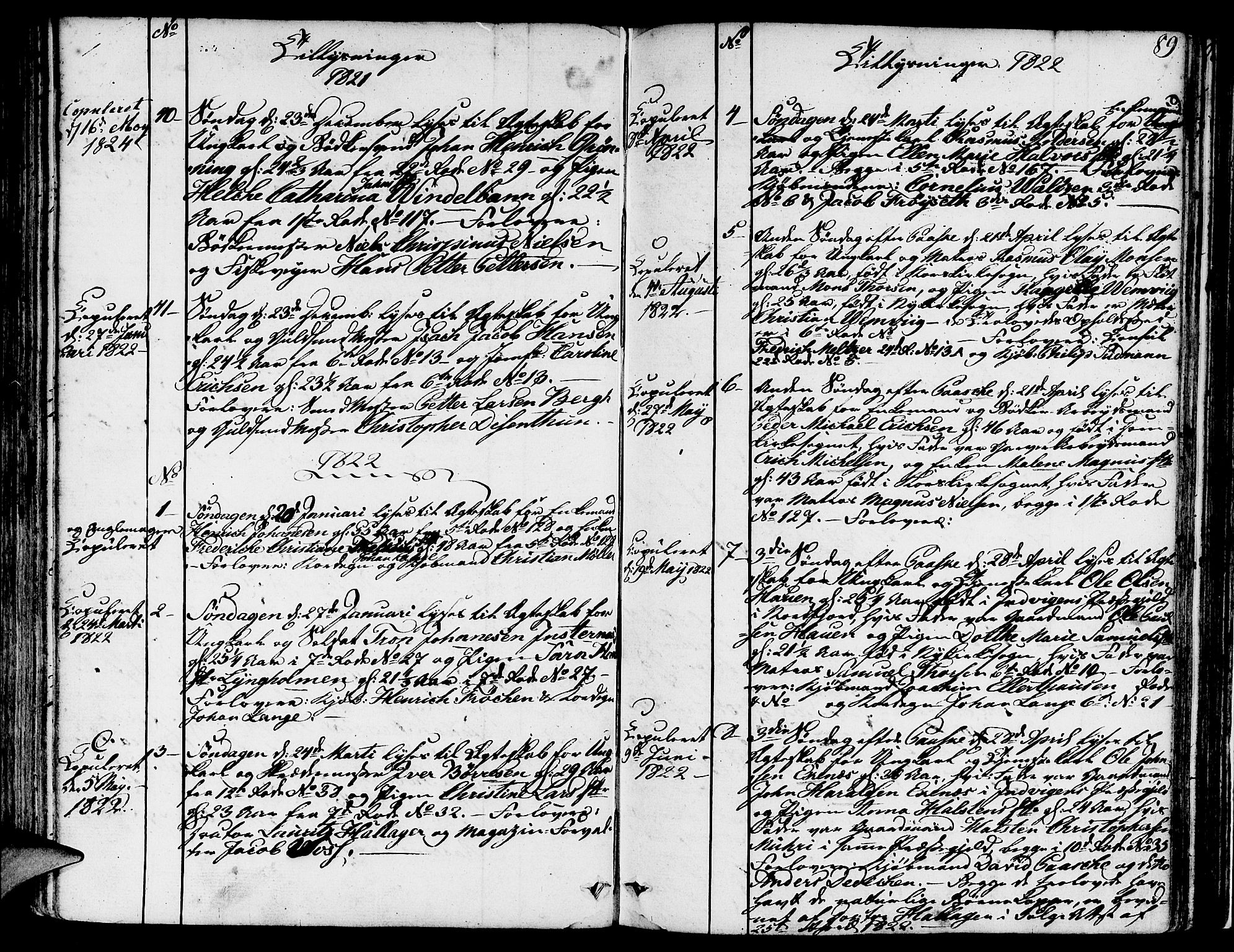 Nykirken Sokneprestembete, SAB/A-77101/H/Hab: Parish register (copy) no. A 2, 1782-1847, p. 89