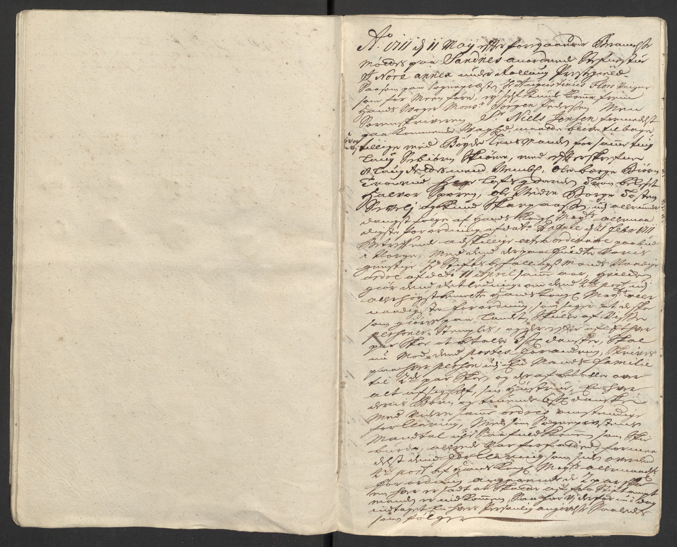 Rentekammeret inntil 1814, Reviderte regnskaper, Fogderegnskap, AV/RA-EA-4092/R24/L1586: Fogderegnskap Numedal og Sandsvær, 1711, p. 261