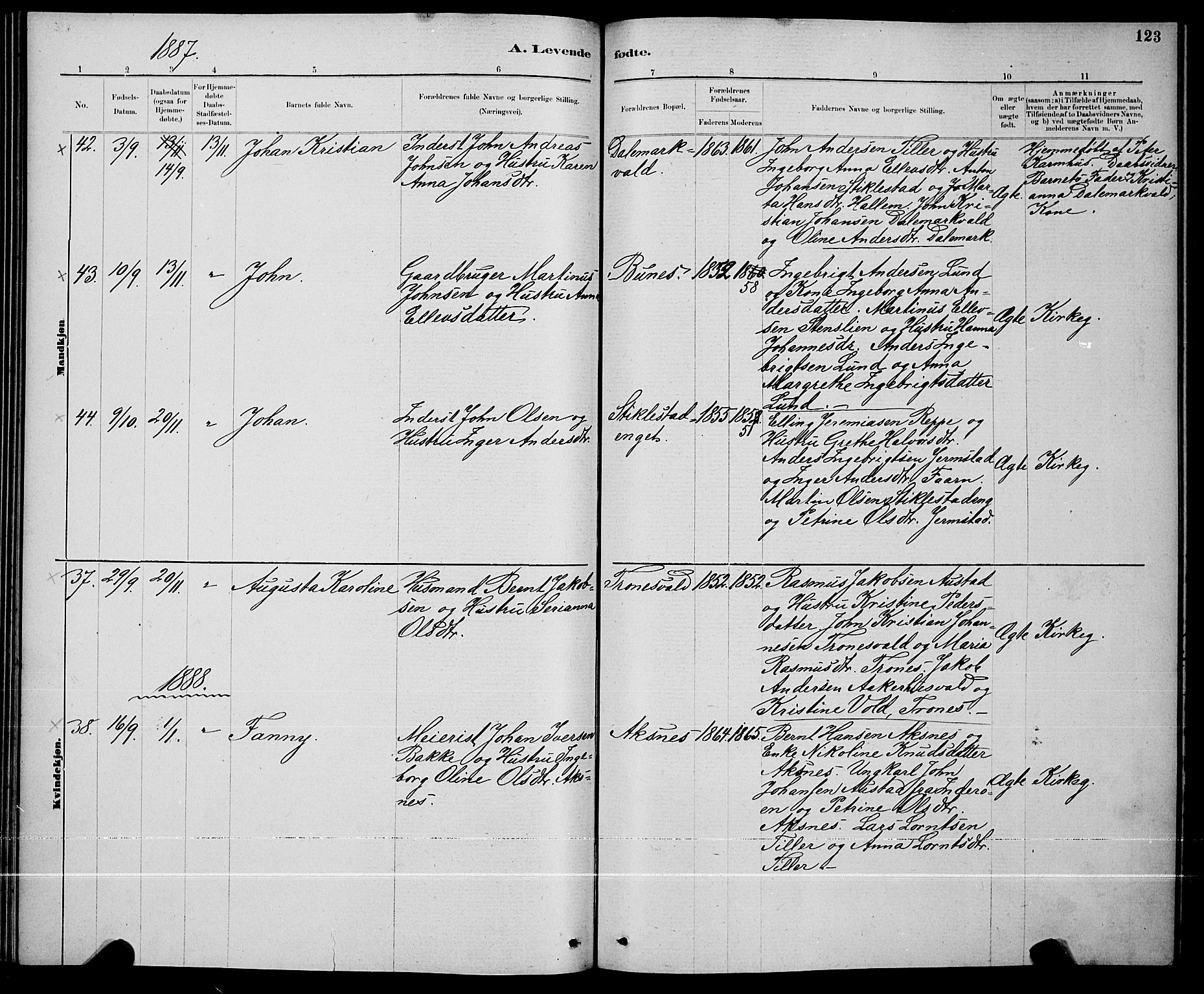 Ministerialprotokoller, klokkerbøker og fødselsregistre - Nord-Trøndelag, AV/SAT-A-1458/723/L0256: Parish register (copy) no. 723C04, 1879-1890, p. 123