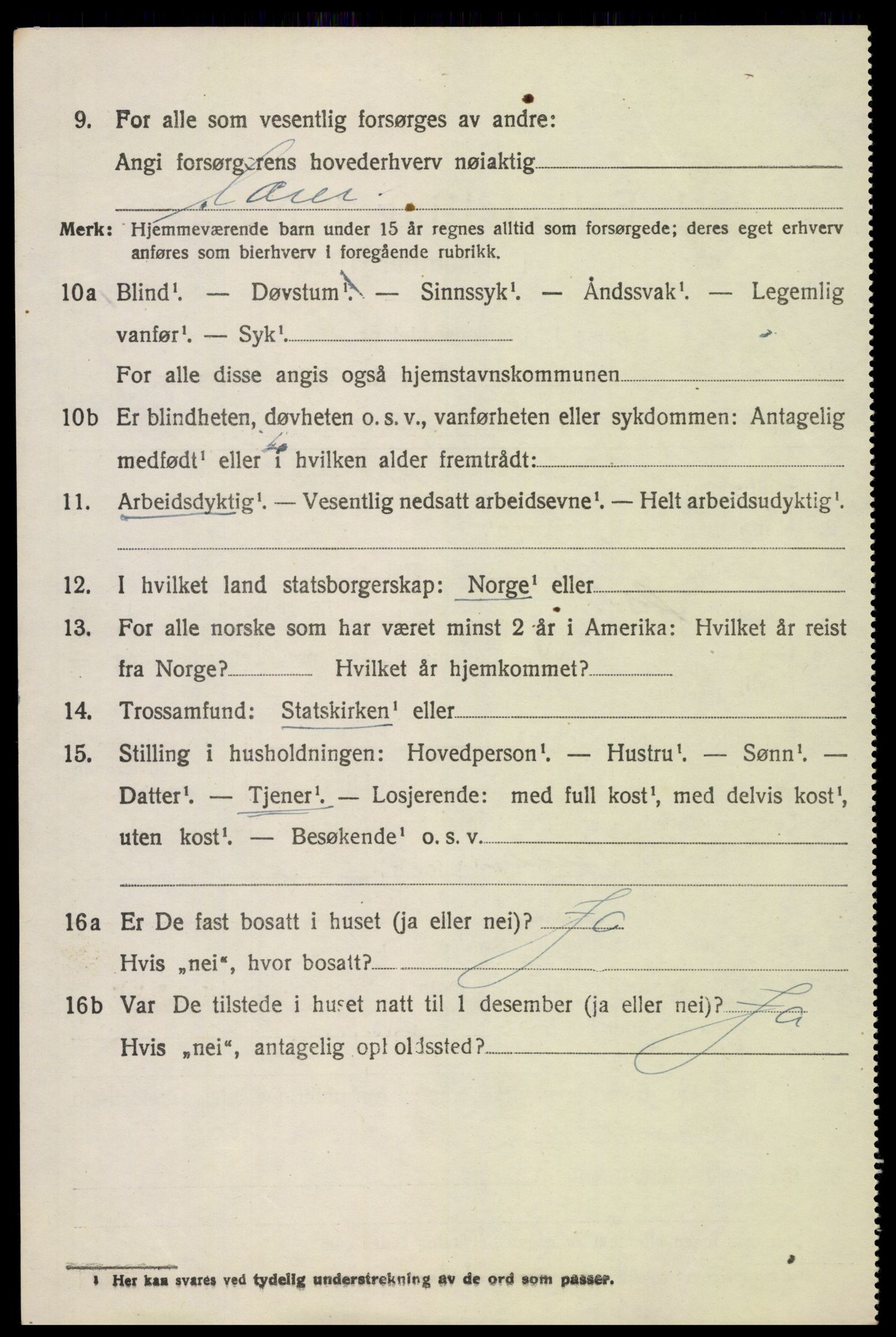 SAH, 1920 census for Vardal, 1920, p. 4858