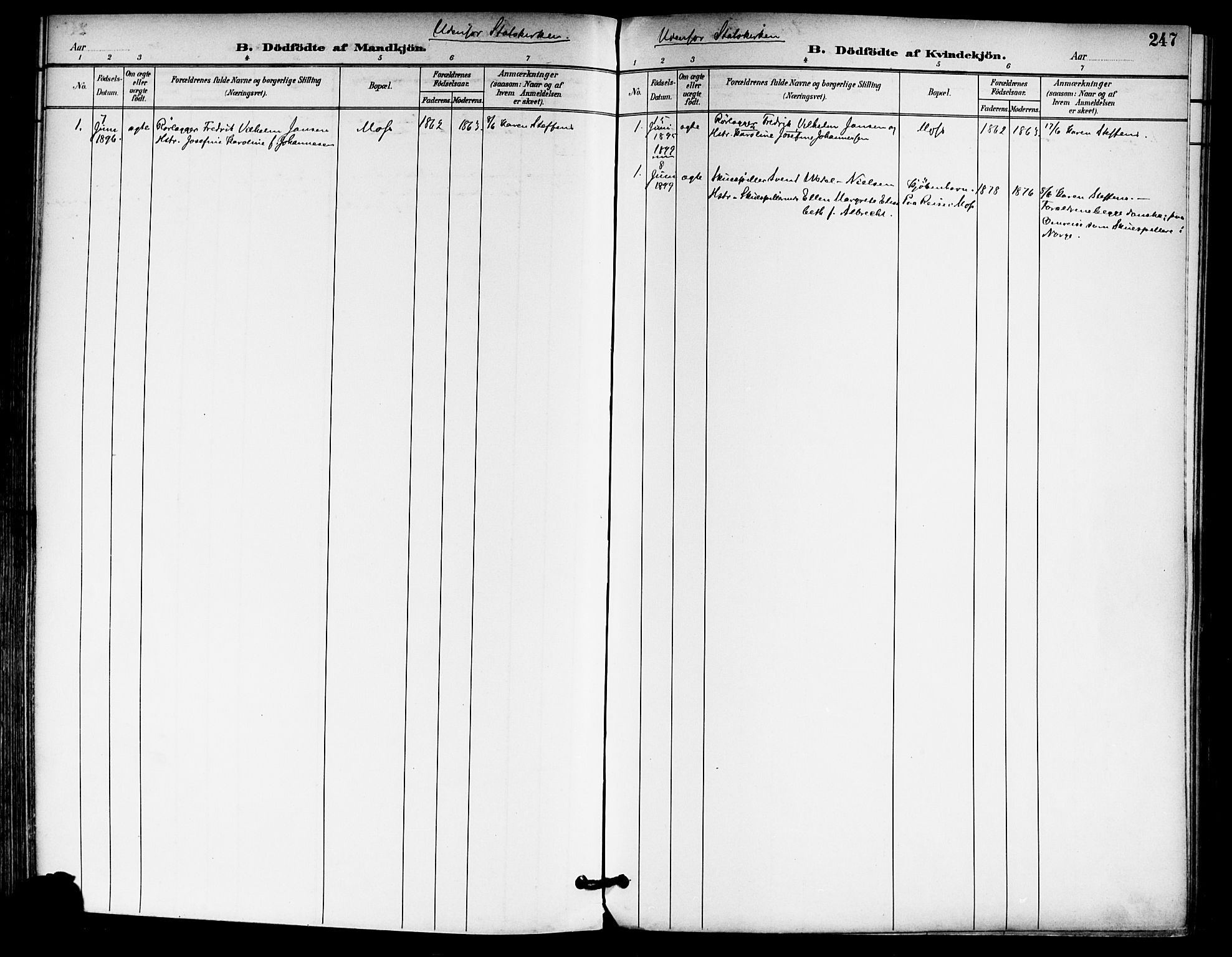 Moss prestekontor Kirkebøker, SAO/A-2003/F/Fb/L0003: Parish register (official) no. II 3, 1894-1901, p. 247