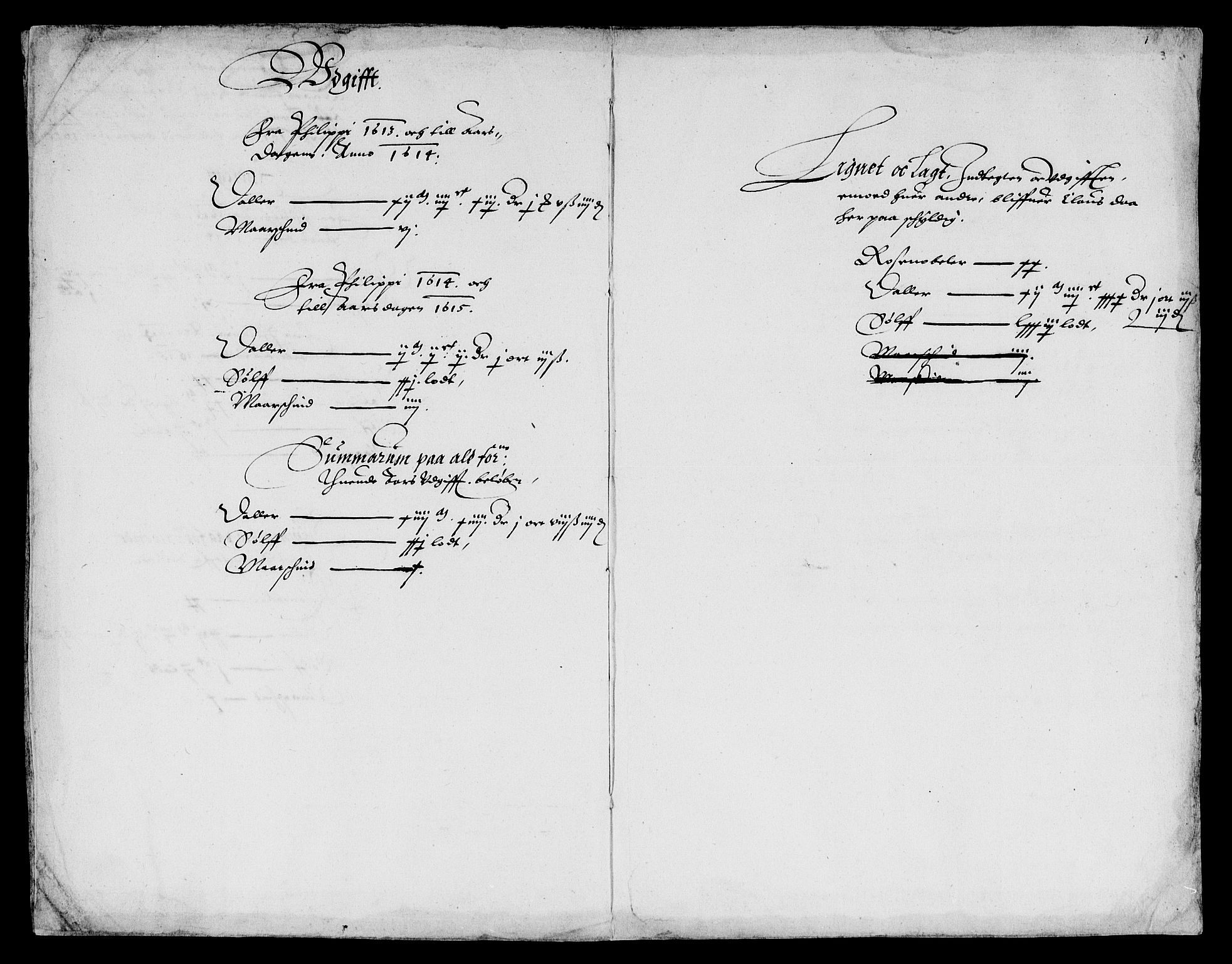 Rentekammeret inntil 1814, Reviderte regnskaper, Lensregnskaper, AV/RA-EA-5023/R/Rb/Rbw/L0013: Trondheim len, 1613-1615