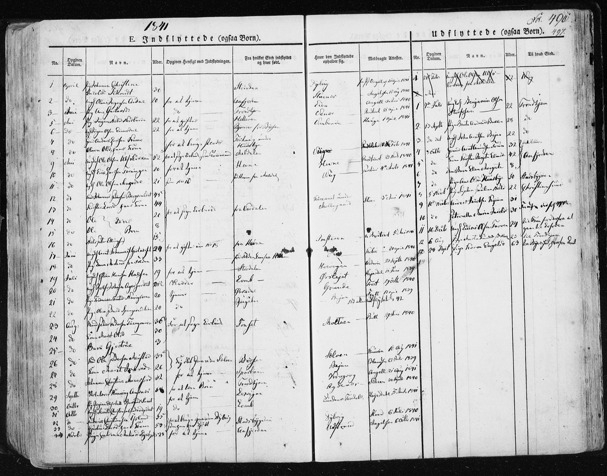 Ministerialprotokoller, klokkerbøker og fødselsregistre - Sør-Trøndelag, AV/SAT-A-1456/659/L0735: Parish register (official) no. 659A05, 1826-1841, p. 496