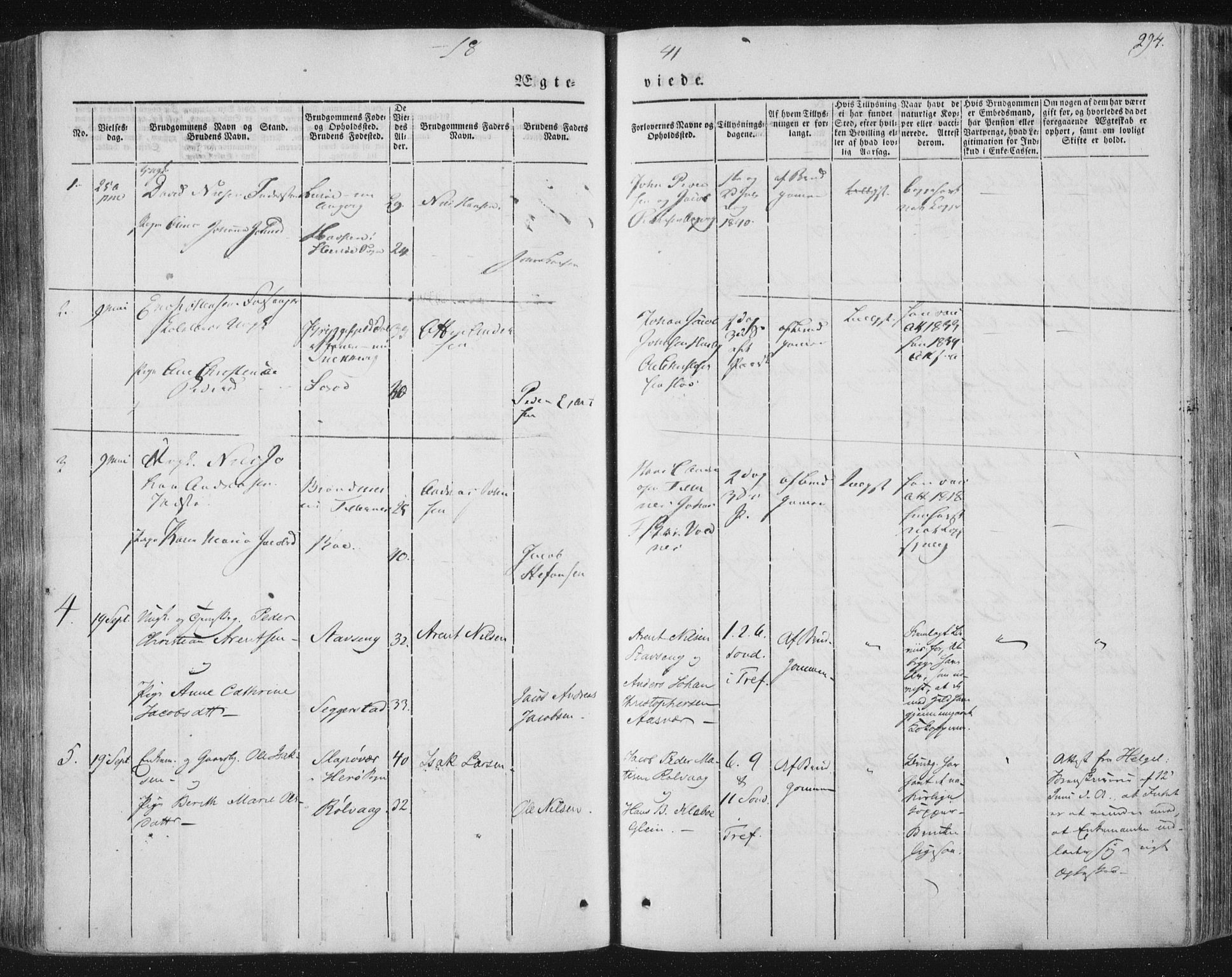 Ministerialprotokoller, klokkerbøker og fødselsregistre - Nordland, AV/SAT-A-1459/838/L0549: Parish register (official) no. 838A07, 1840-1854, p. 294