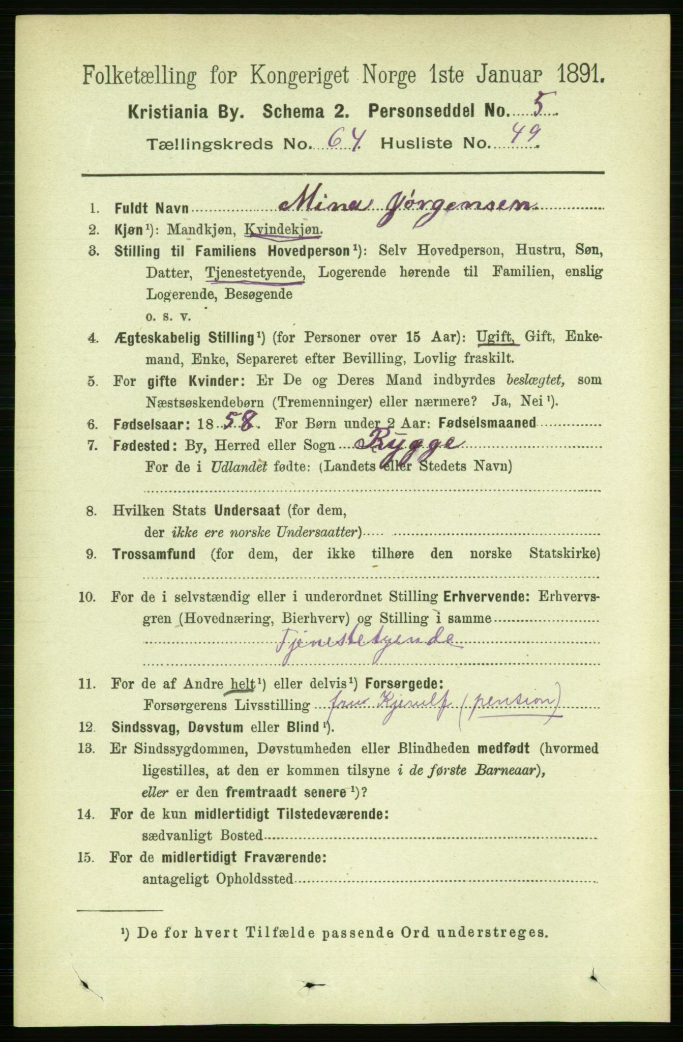 RA, 1891 census for 0301 Kristiania, 1891, p. 34801