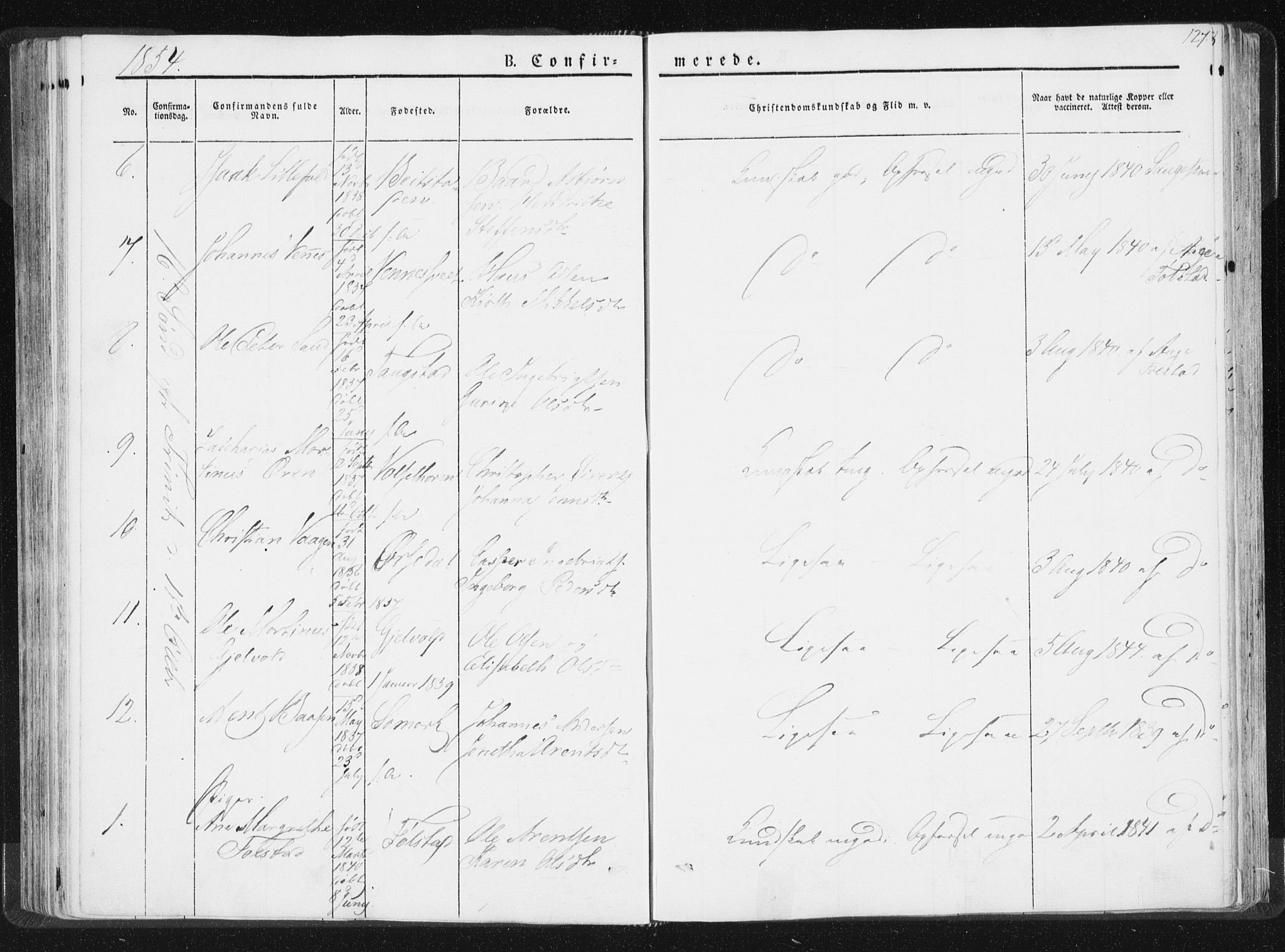 Ministerialprotokoller, klokkerbøker og fødselsregistre - Nord-Trøndelag, SAT/A-1458/744/L0418: Parish register (official) no. 744A02, 1843-1866, p. 127
