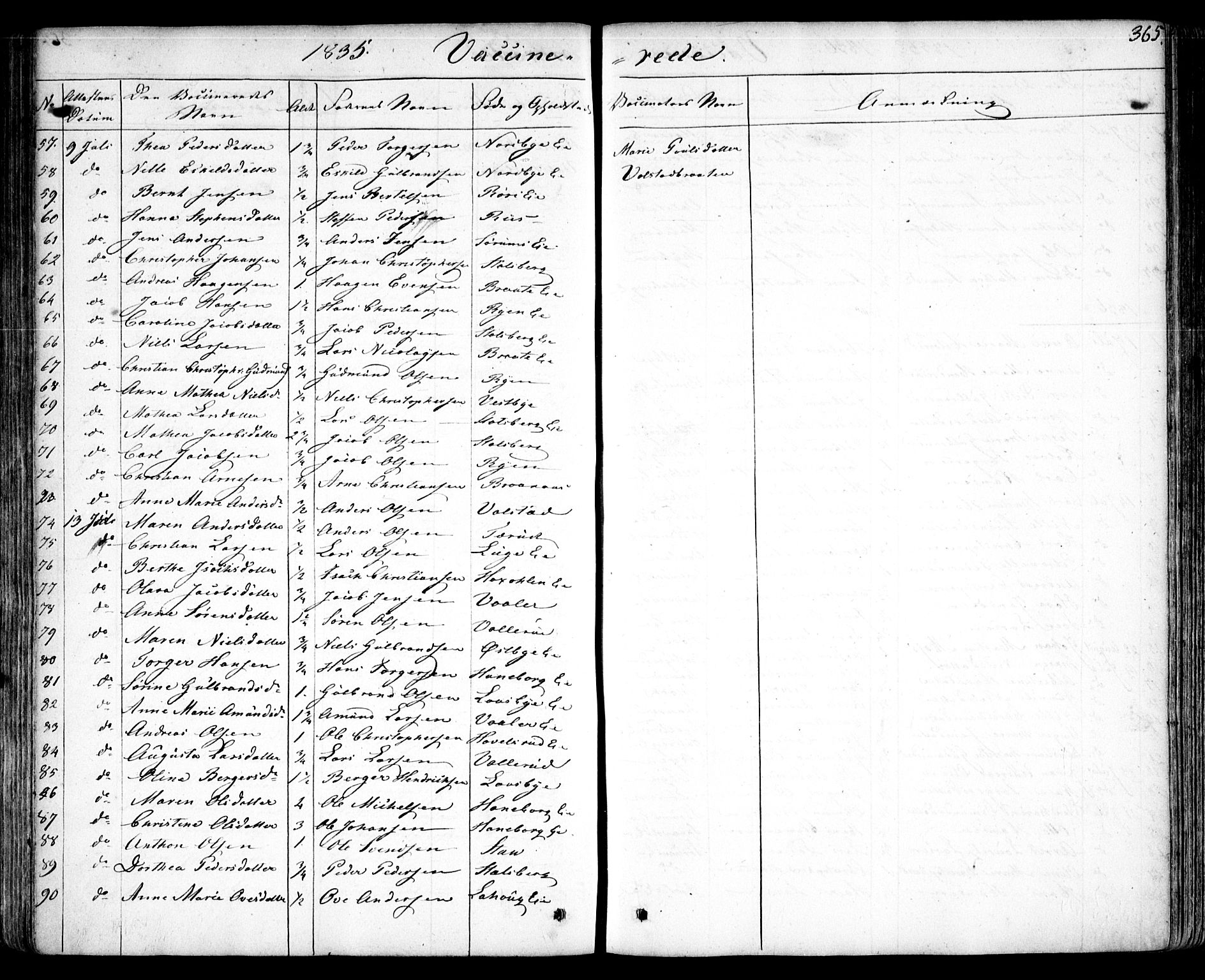 Skedsmo prestekontor Kirkebøker, AV/SAO-A-10033a/F/Fa/L0009: Parish register (official) no. I 9, 1830-1853, p. 365