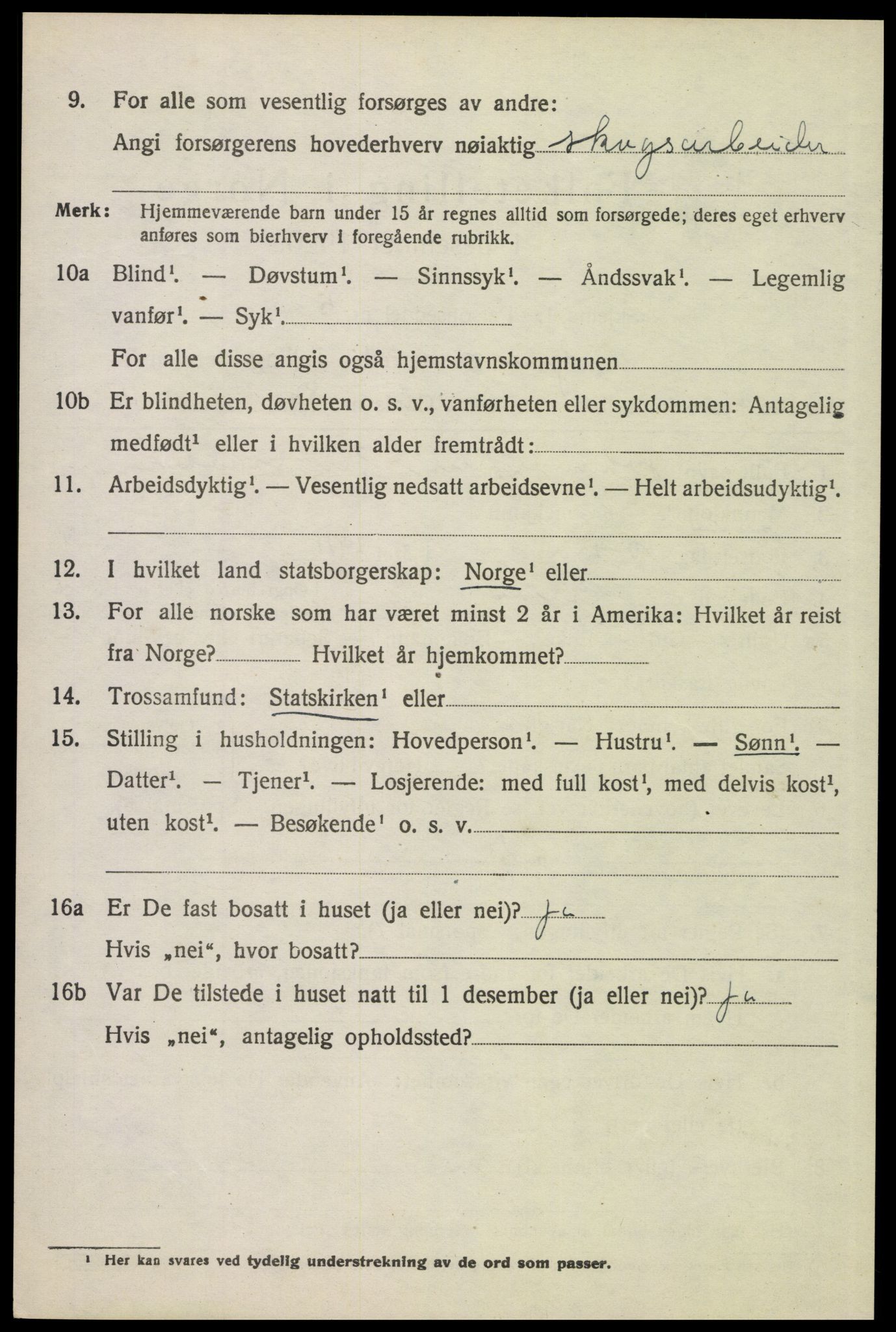 SAH, 1920 census for Grue, 1920, p. 4190