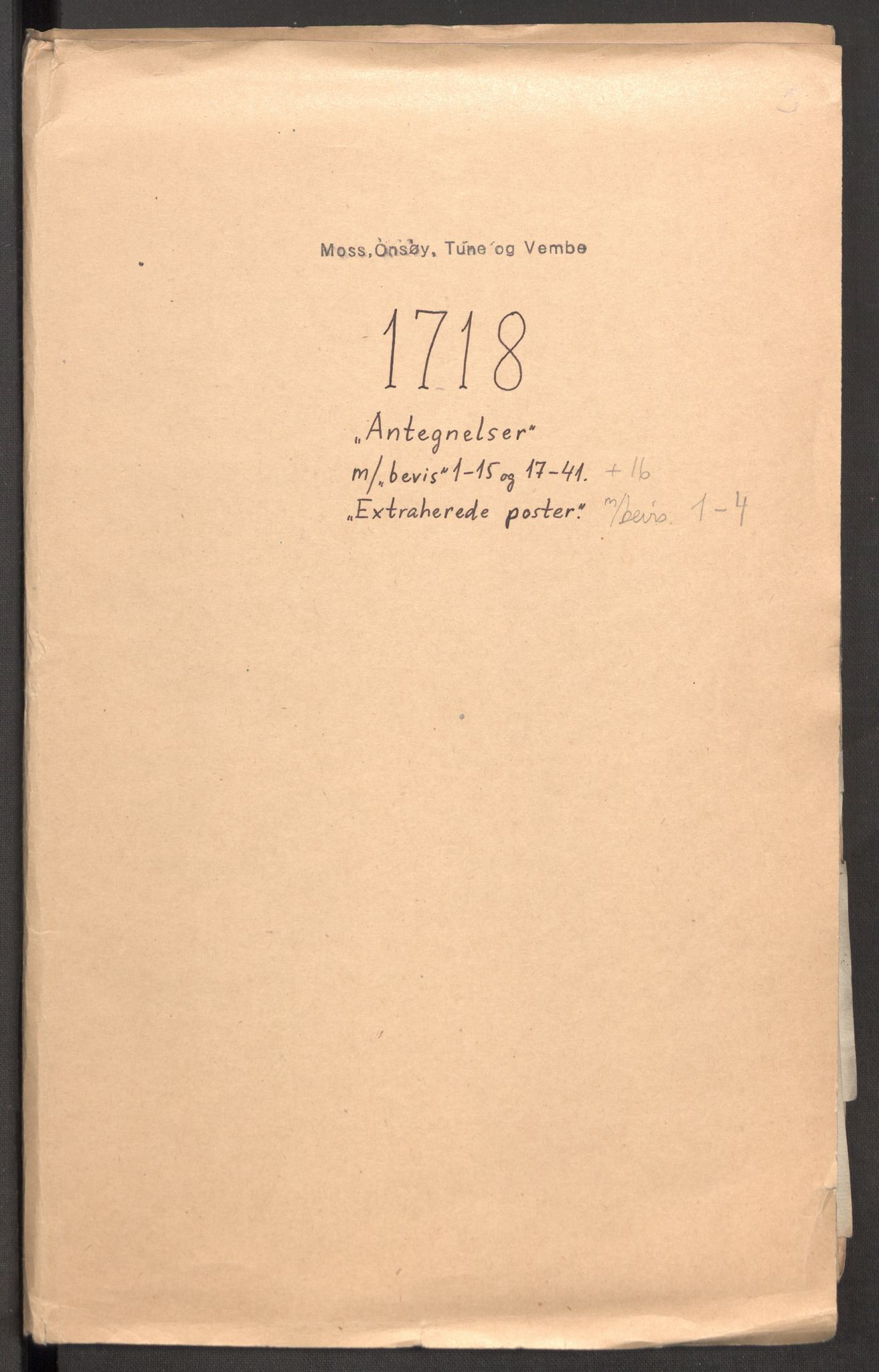 Rentekammeret inntil 1814, Reviderte regnskaper, Fogderegnskap, RA/EA-4092/R04/L0143: Fogderegnskap Moss, Onsøy, Tune, Veme og Åbygge, 1718, p. 409