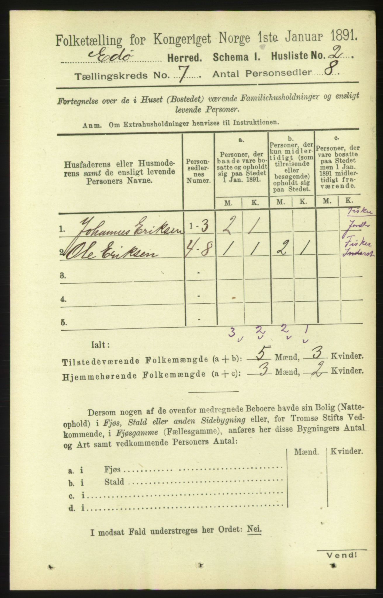 RA, 1891 census for 1573 Edøy, 1891, p. 1537