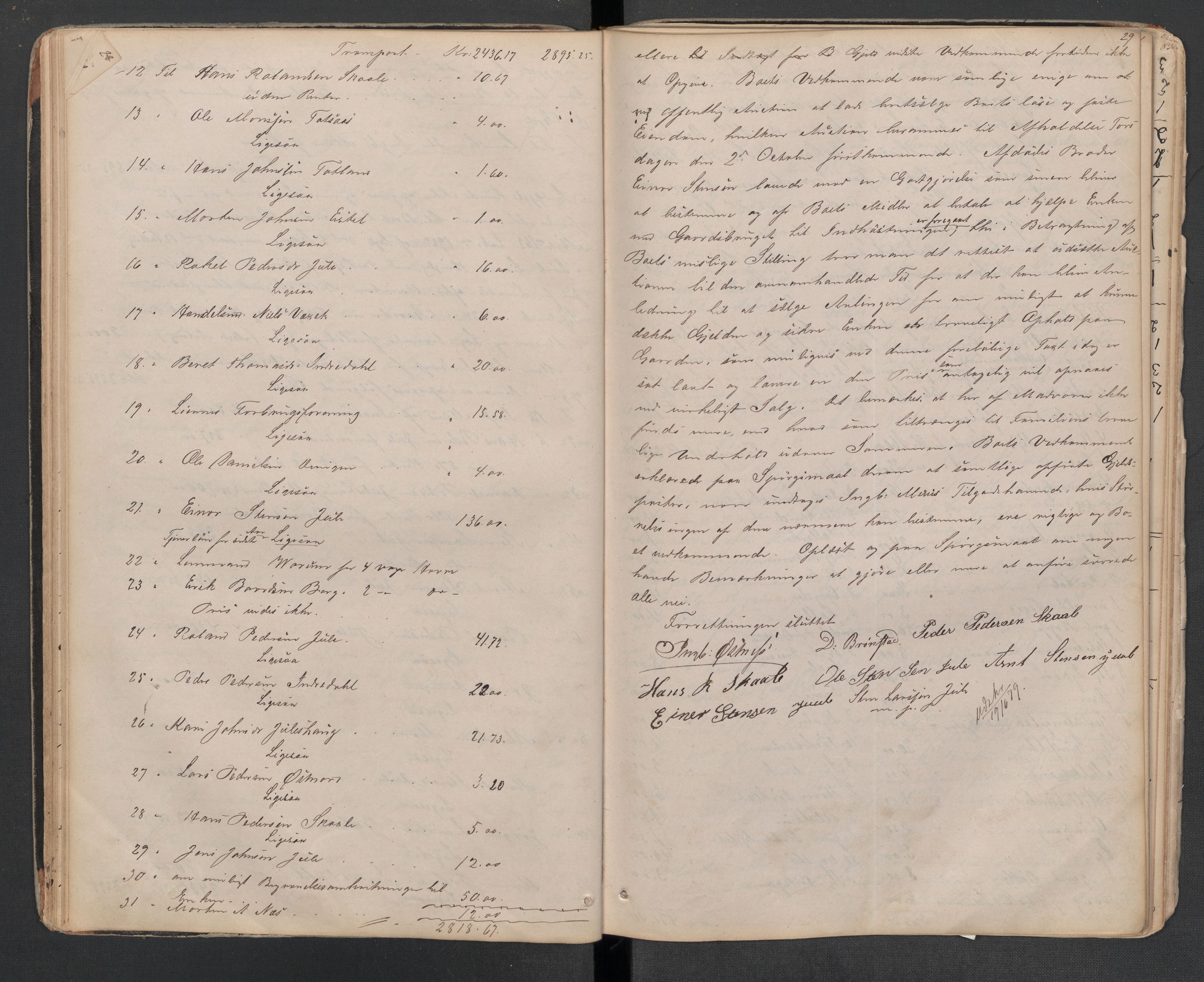 Lierne lensmannskontor - 1. avlevering, AV/SAT-A-1030/02/L0014: Dødsfalls-/ registreringsprotokoll, 1872-1905, p. 29