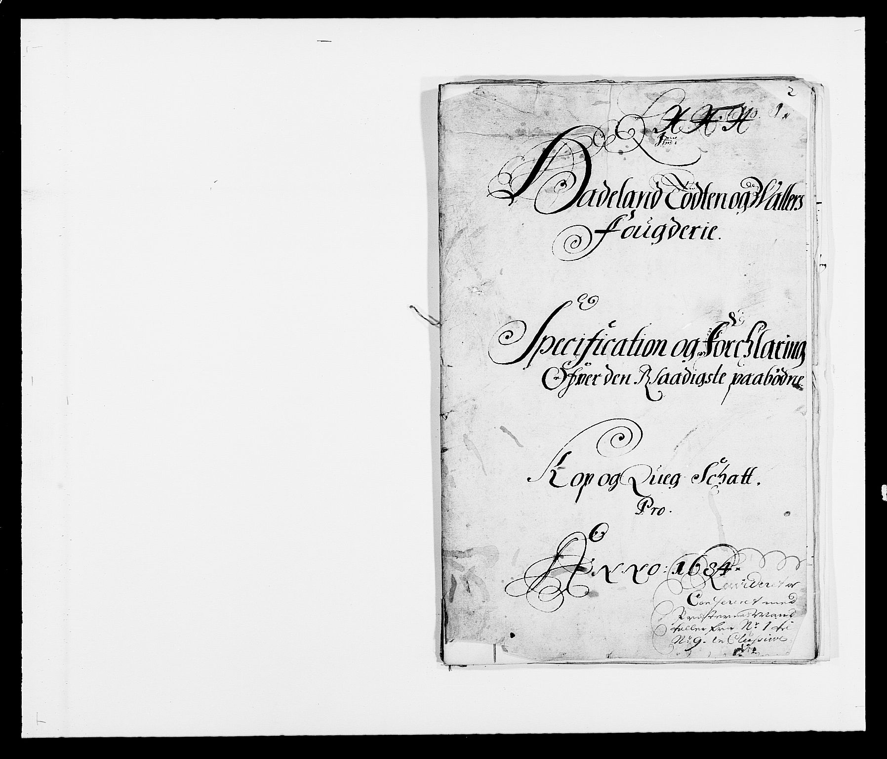 Rentekammeret inntil 1814, Reviderte regnskaper, Fogderegnskap, AV/RA-EA-4092/R18/L1283: Fogderegnskap Hadeland, Toten og Valdres, 1684, p. 254