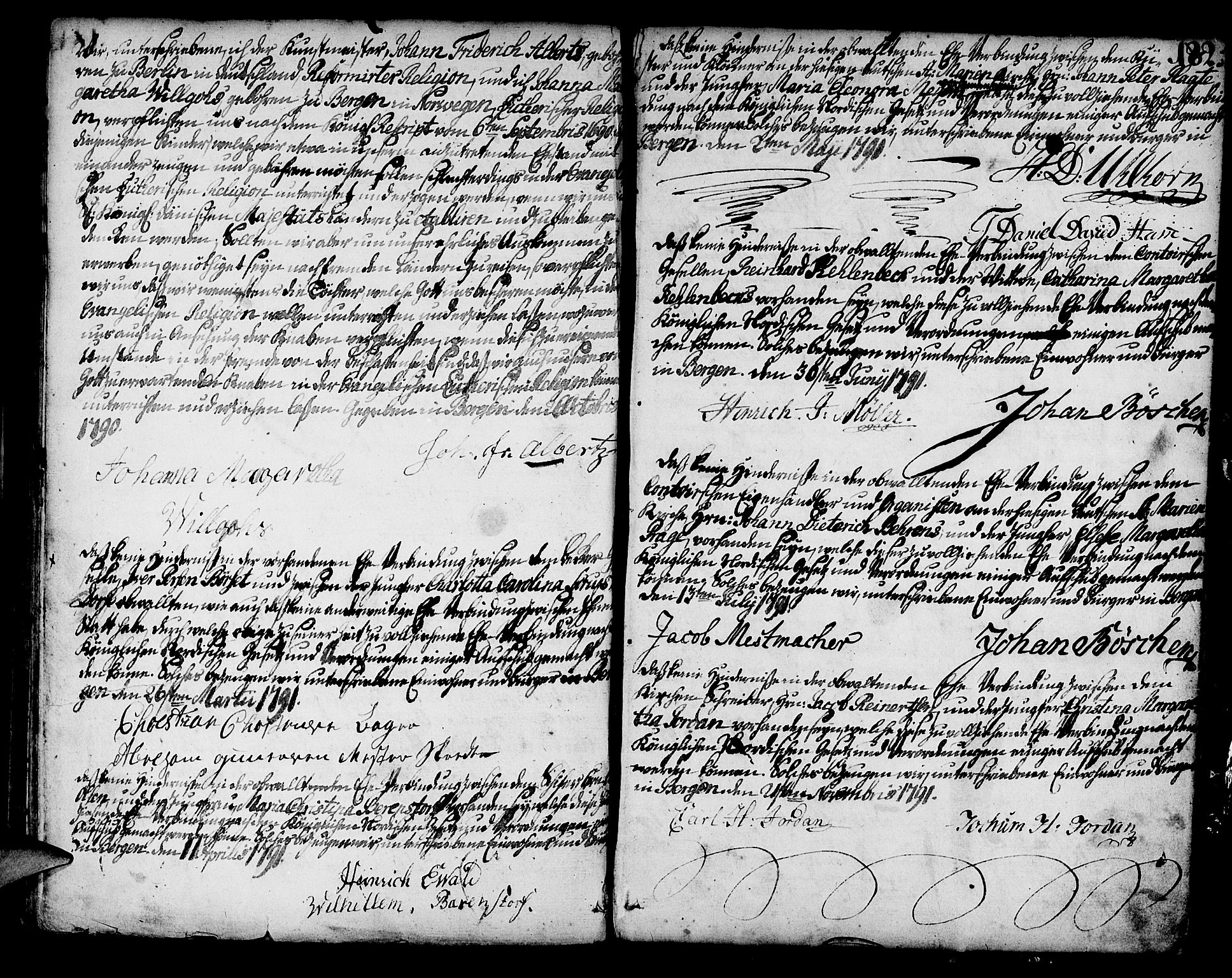 Mariakirken Sokneprestembete, AV/SAB-A-76901/H/Haa/L0003: Parish register (official) no. A 3, 1786-1815, p. 181