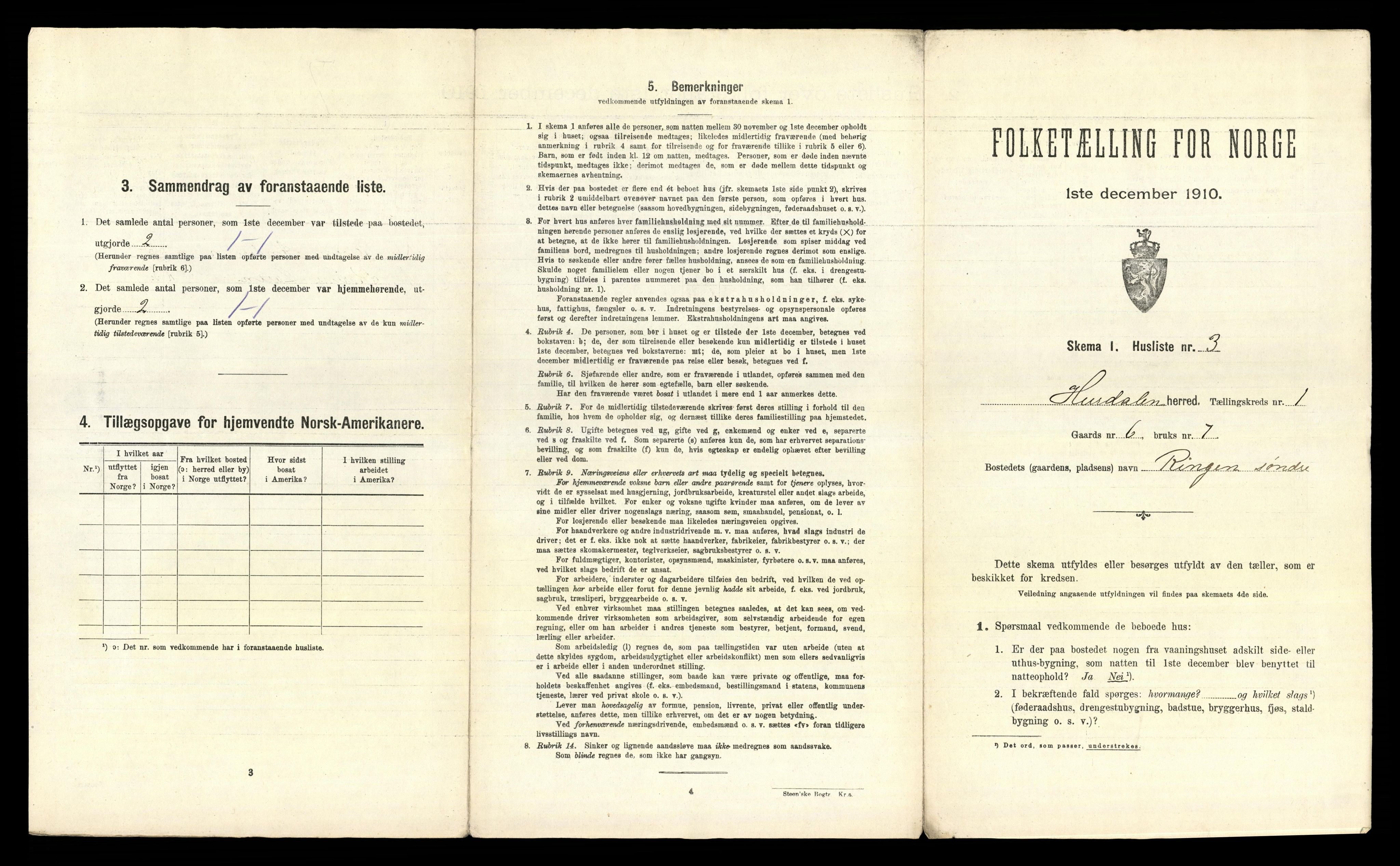 RA, 1910 census for Hurdal, 1910, p. 30