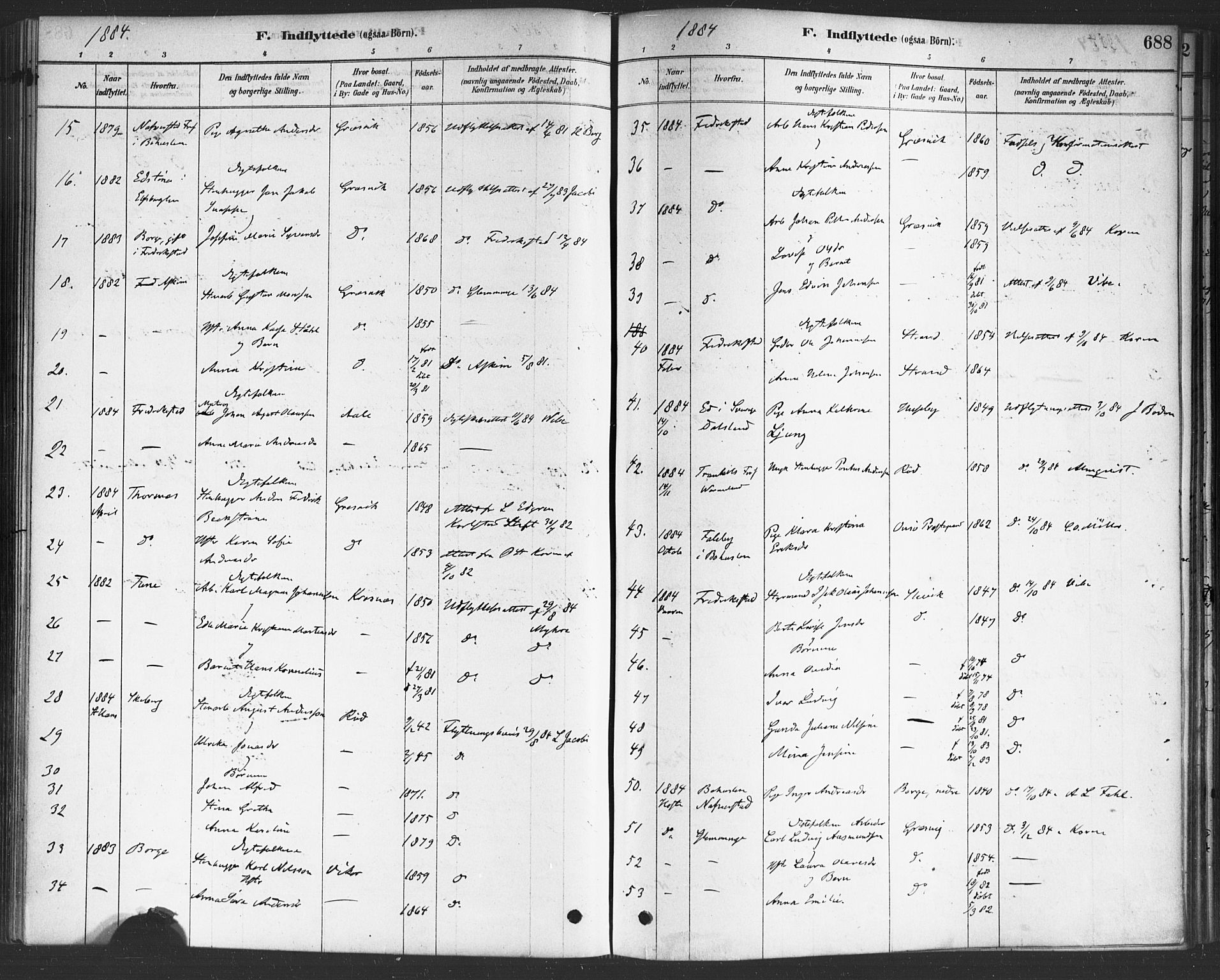 Onsøy prestekontor Kirkebøker, SAO/A-10914/F/Fa/L0006: Parish register (official) no. I 6, 1878-1898, p. 688