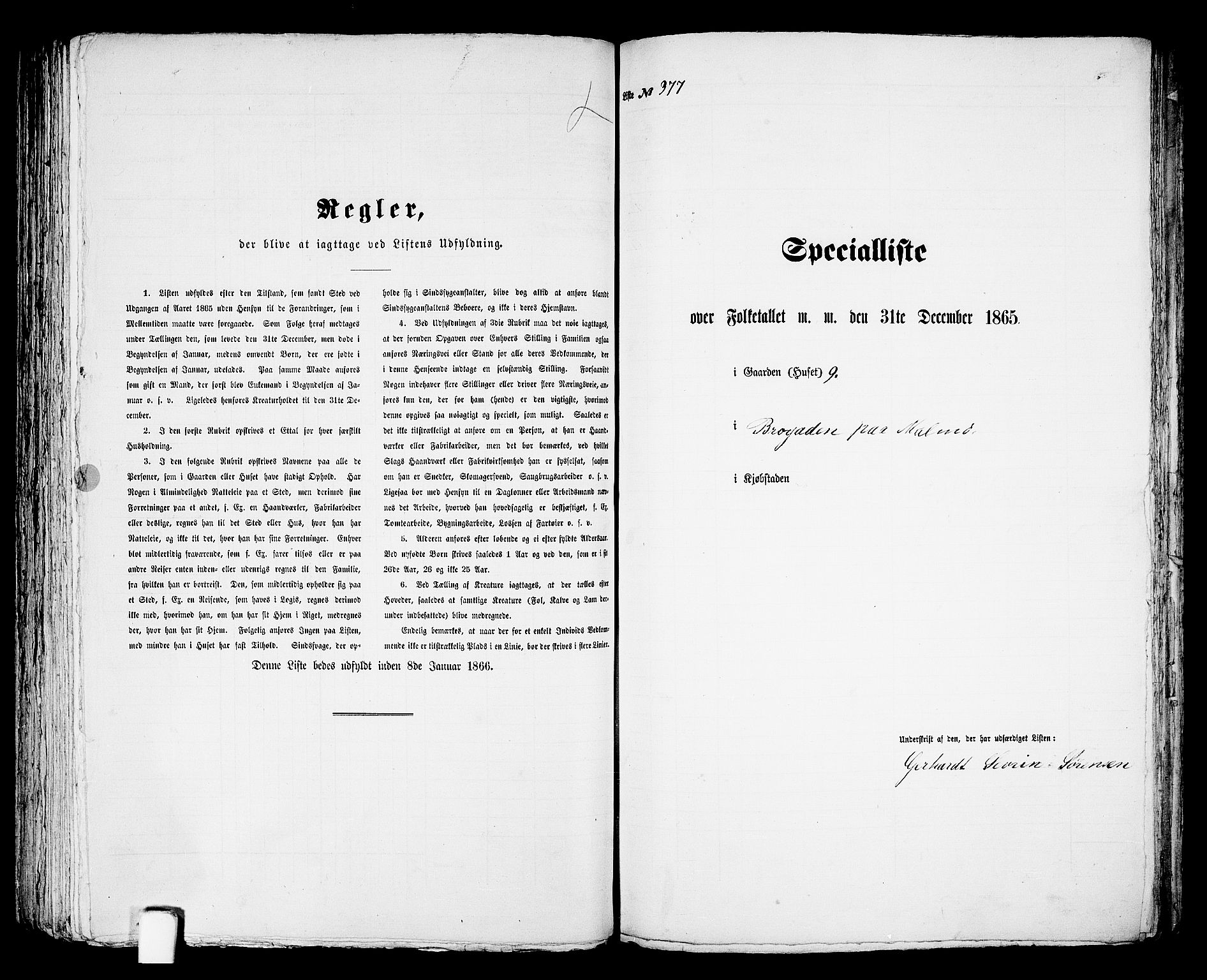 RA, 1865 census for Mandal/Mandal, 1865, p. 762