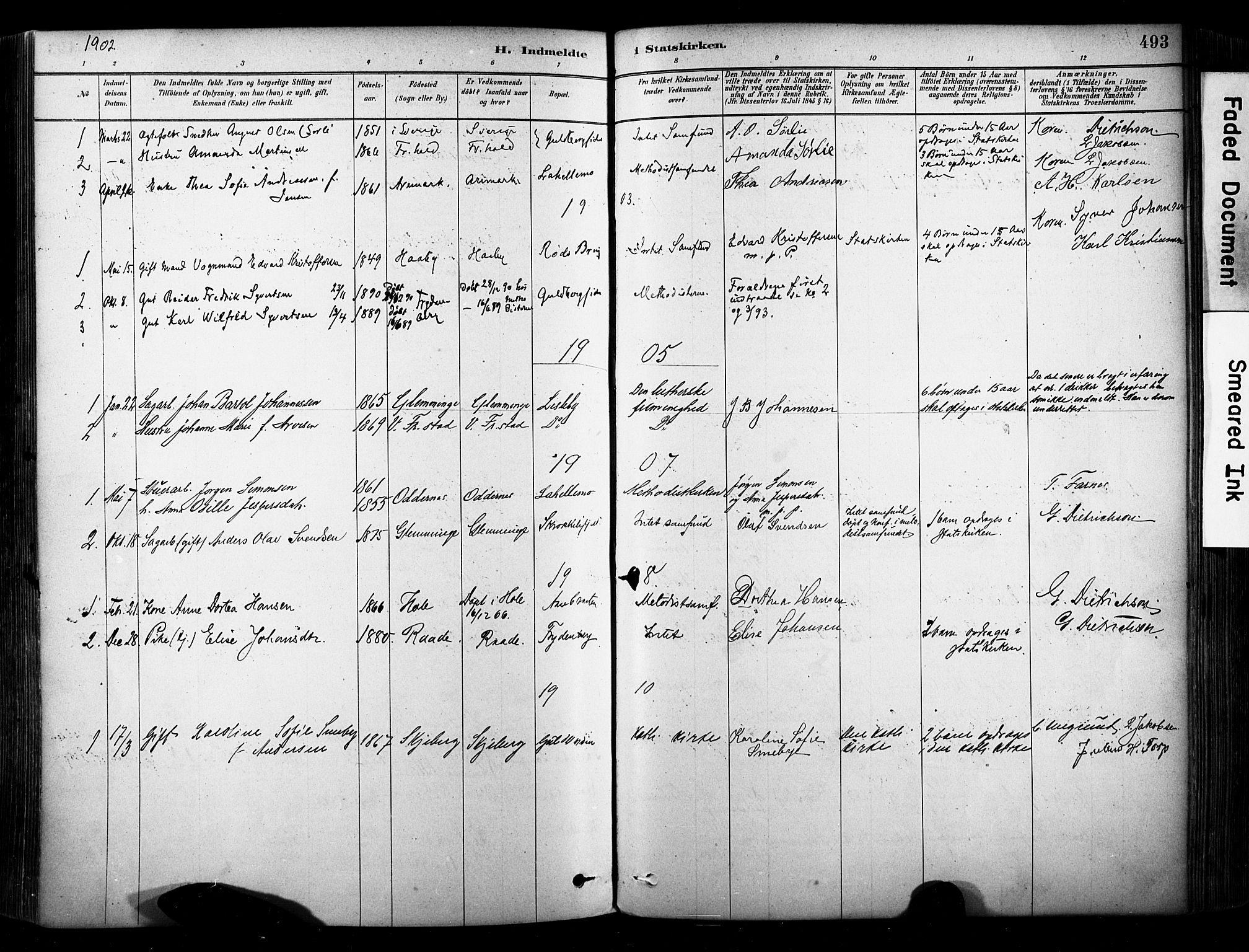 Glemmen prestekontor Kirkebøker, SAO/A-10908/F/Fa/L0012: Parish register (official) no. 12, 1878-1973, p. 493