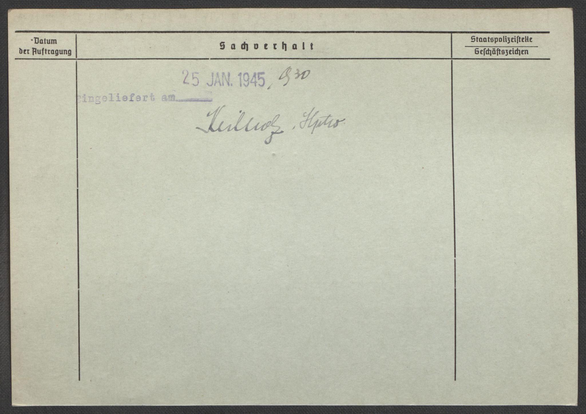 Befehlshaber der Sicherheitspolizei und des SD, RA/RAFA-5969/E/Ea/Eaa/L0001: Register over norske fanger i Møllergata 19: A-Bj, 1940-1945, p. 1282