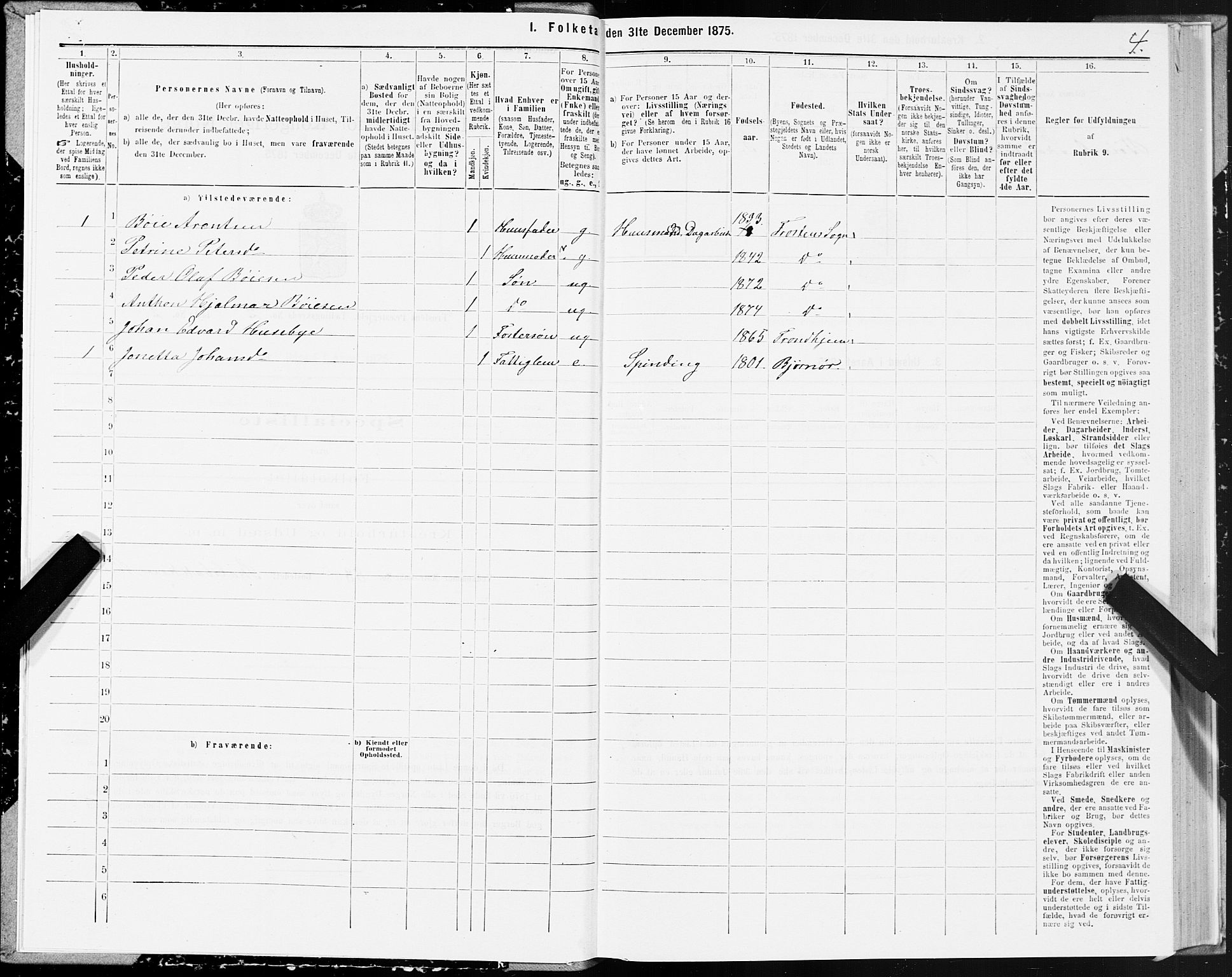 SAT, 1875 census for 1717P Frosta, 1875, p. 2004