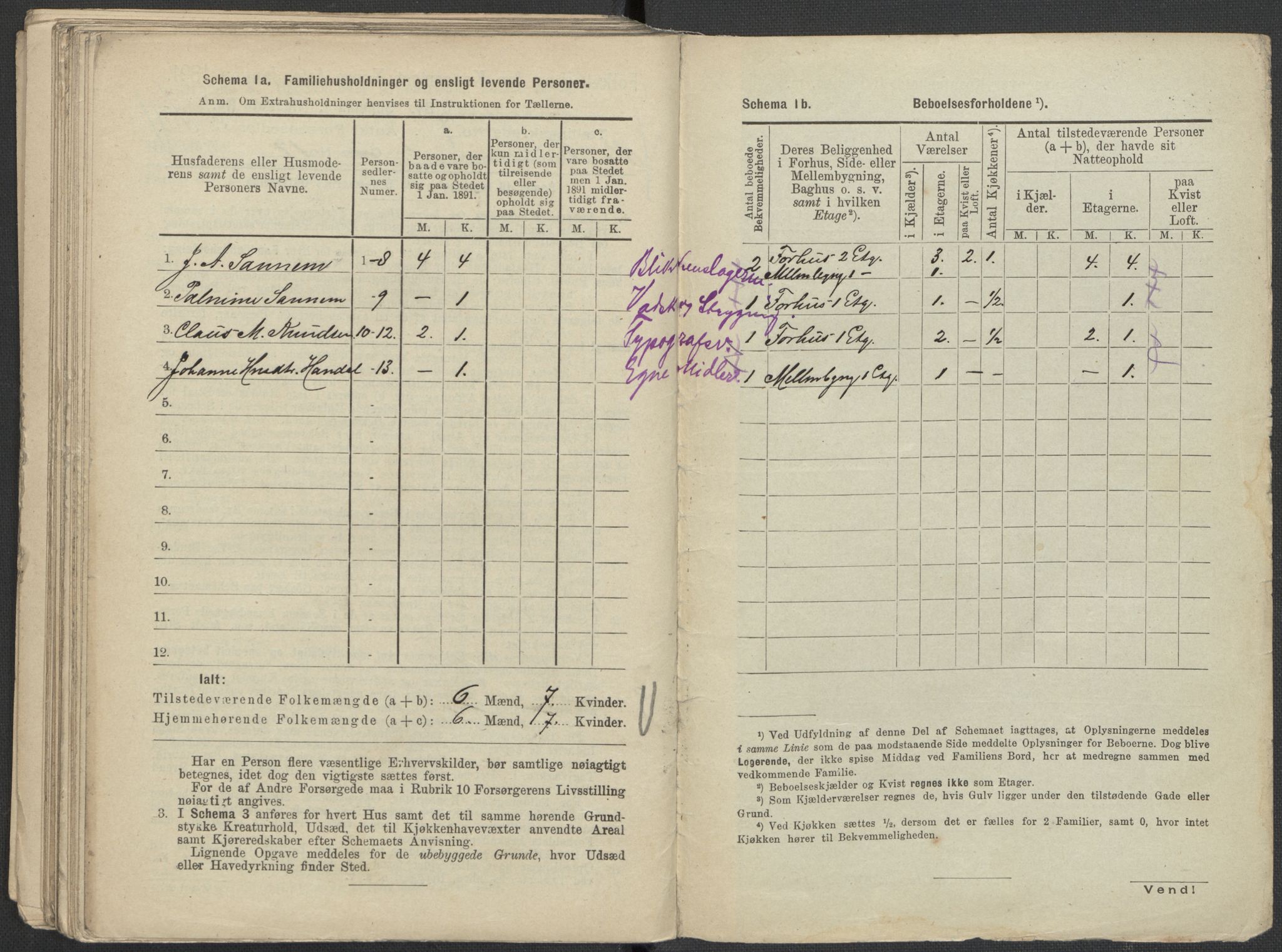 RA, 1891 Census for 1301 Bergen, 1891, p. 1337