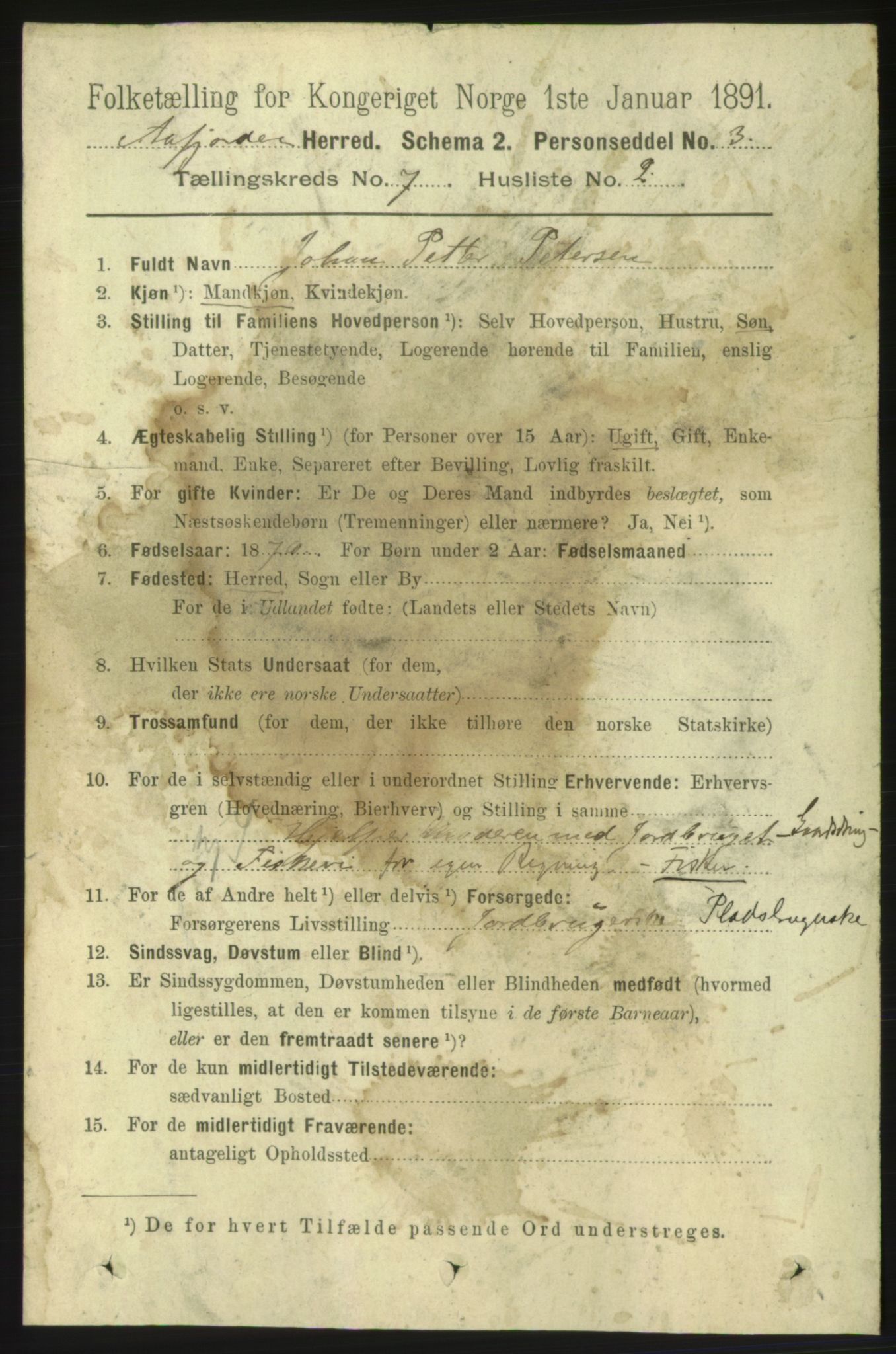 RA, 1891 census for 1630 Åfjord, 1891, p. 1722