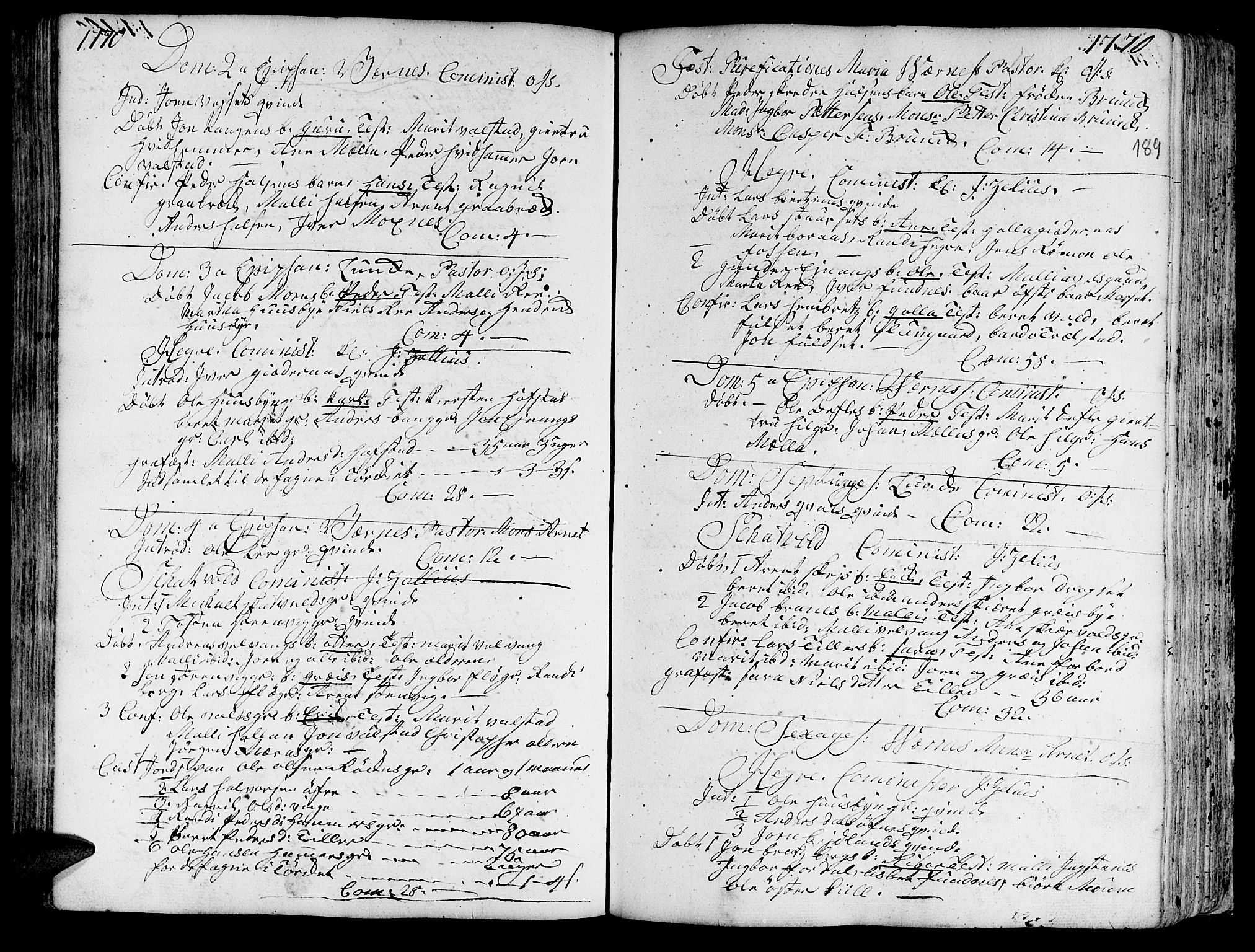 Ministerialprotokoller, klokkerbøker og fødselsregistre - Nord-Trøndelag, SAT/A-1458/709/L0057: Parish register (official) no. 709A05, 1755-1780, p. 189
