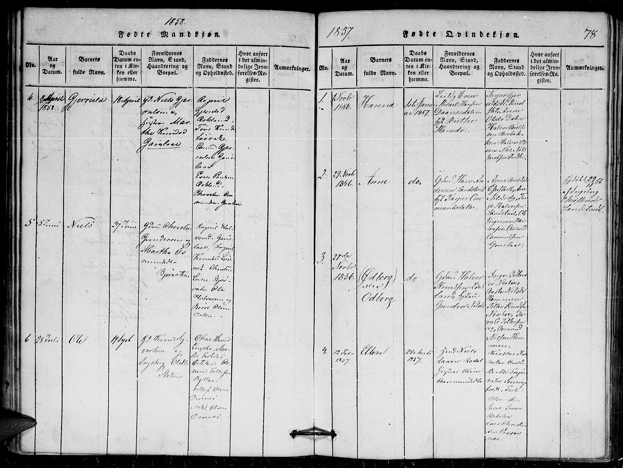 Herefoss sokneprestkontor, AV/SAK-1111-0019/F/Fa/Faa/L0001: Parish register (official) no. A 1, 1816-1860, p. 78