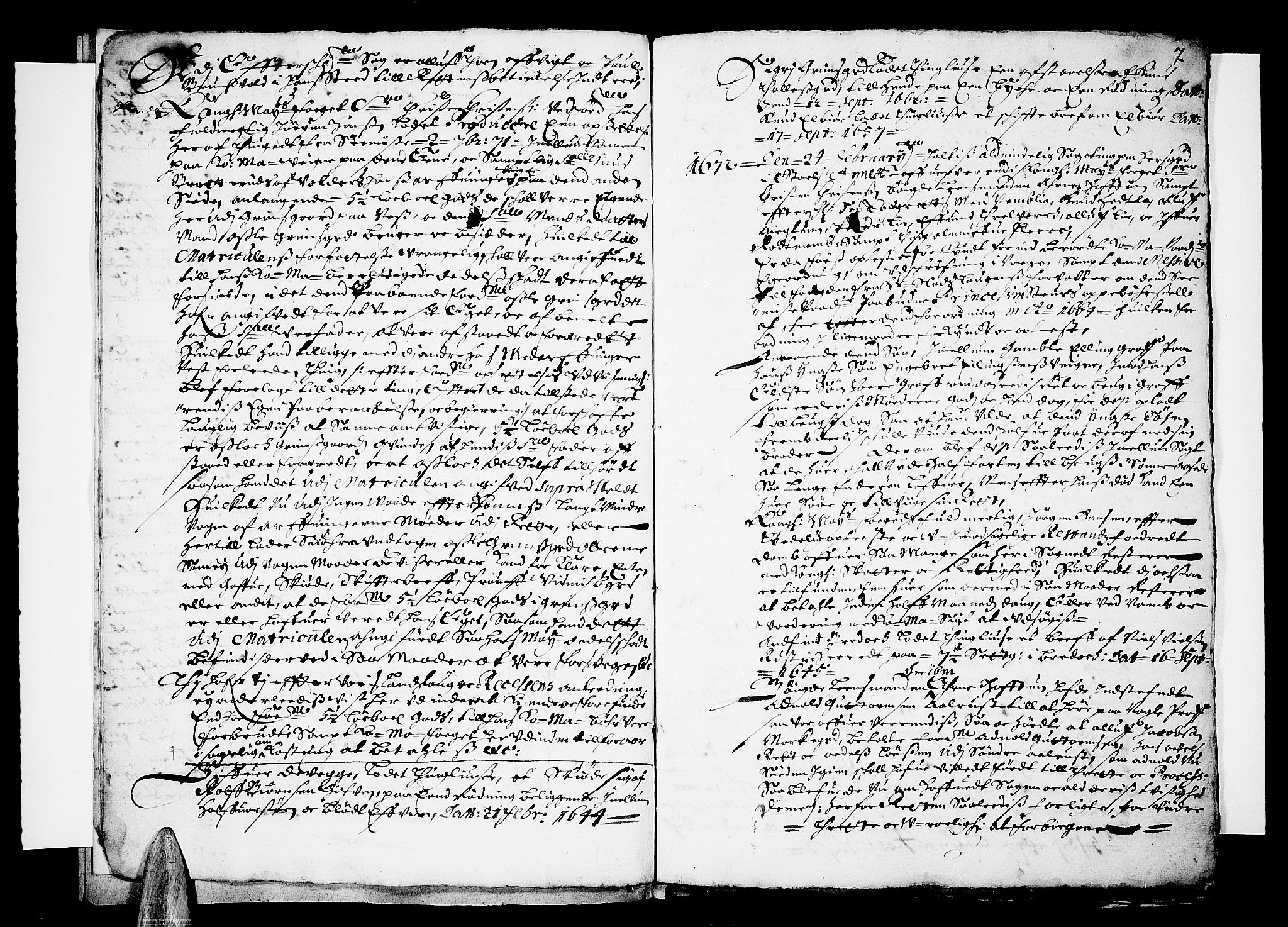 Ringerike og Hallingdal sorenskriveri, SAKO/A-81/F/Fa/Fab/L0002: Tingbok - Sorenskriveriet, 1672-1673, p. 7
