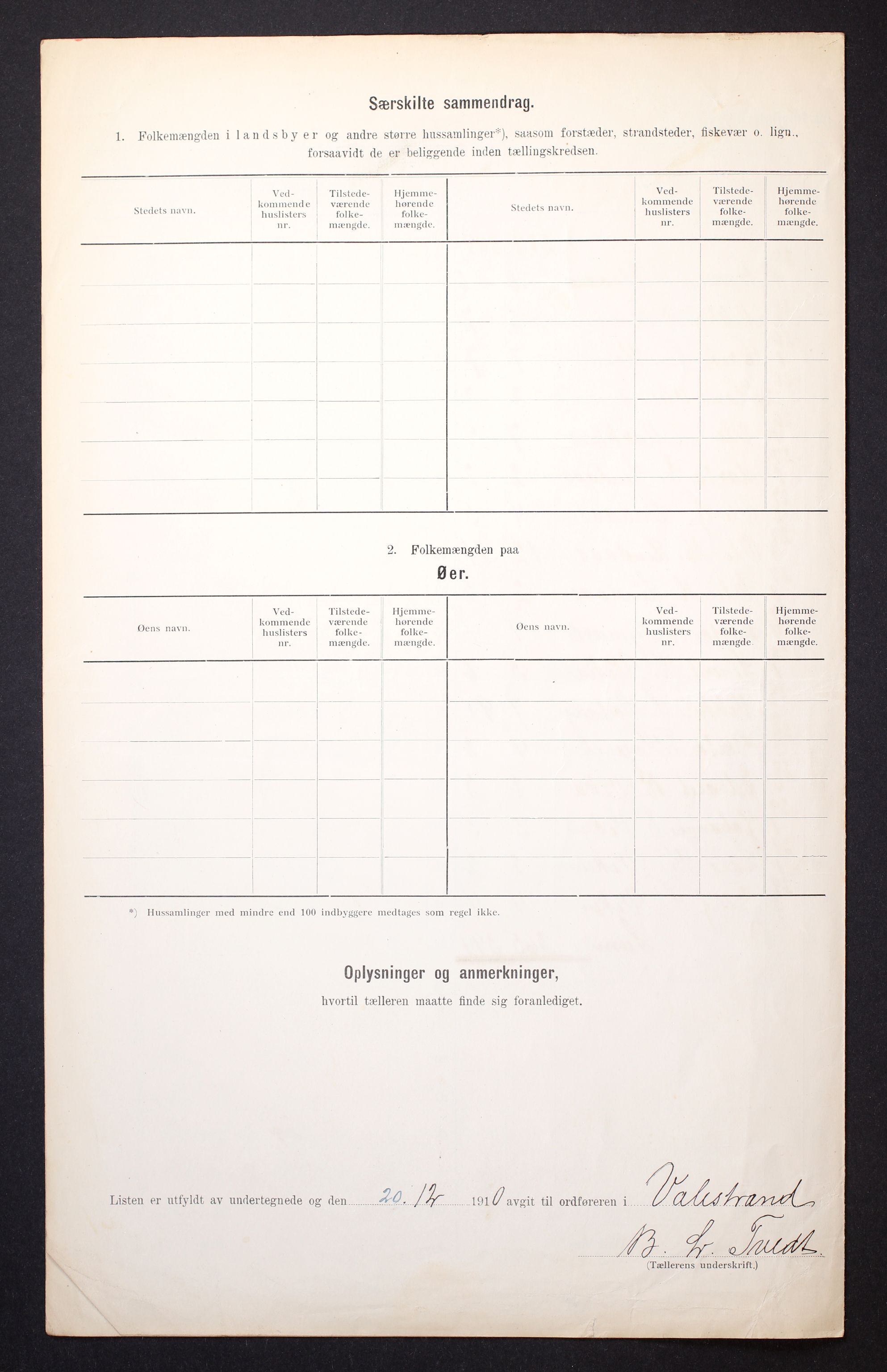 RA, 1910 census for Valestrand, 1910, p. 12