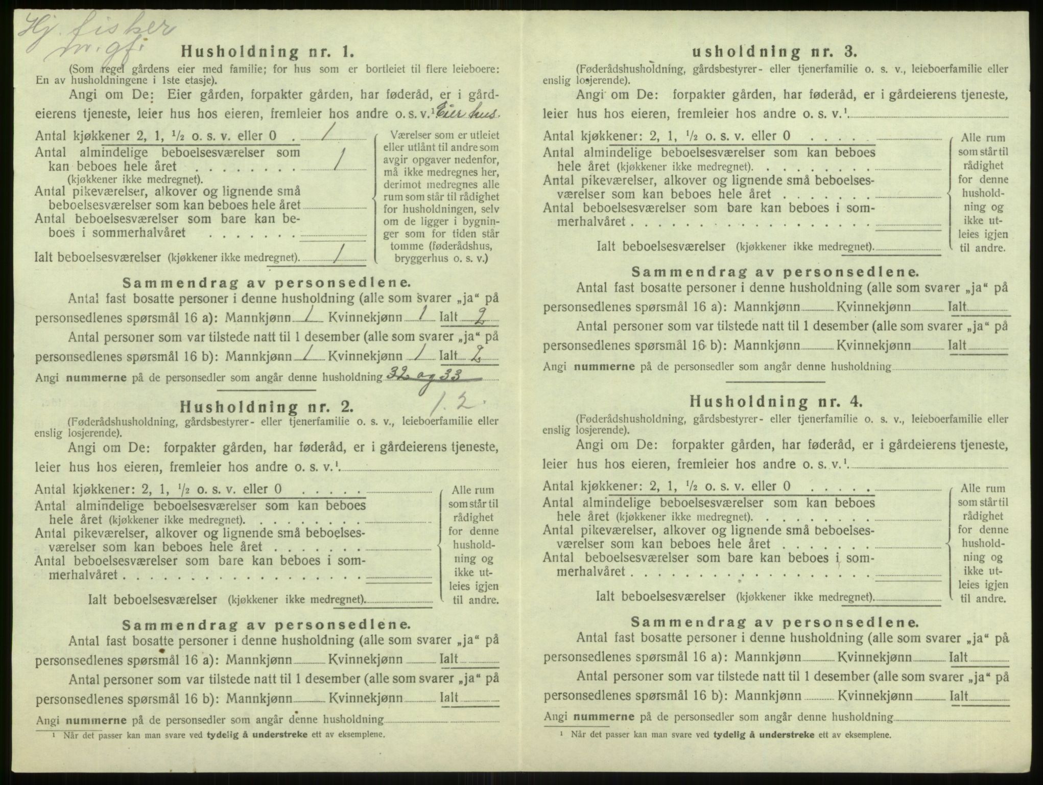 SAB, 1920 census for Hjelme, 1920, p. 306