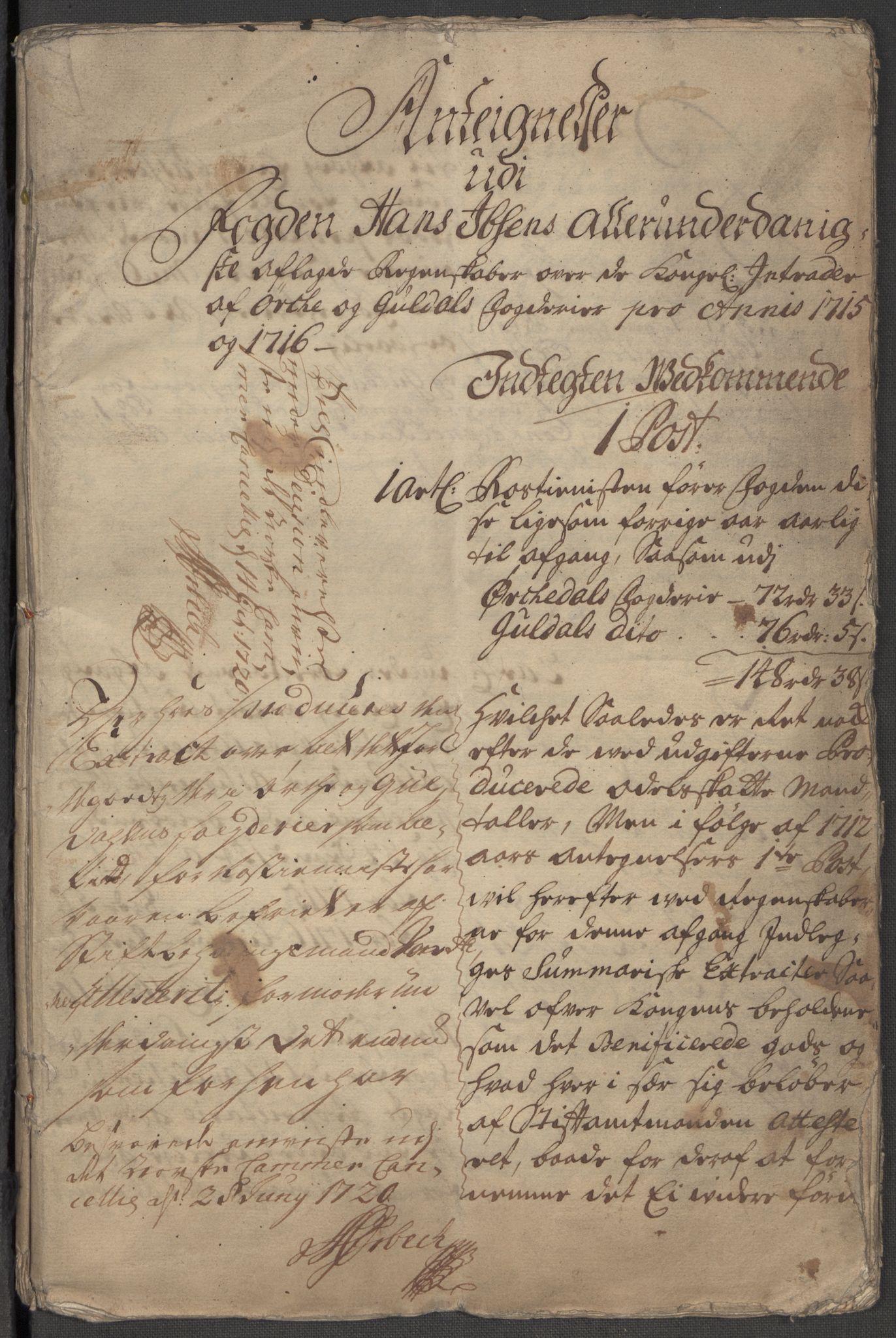 Rentekammeret inntil 1814, Reviderte regnskaper, Fogderegnskap, AV/RA-EA-4092/R60/L3968: Fogderegnskap Orkdal og Gauldal, 1716, p. 249