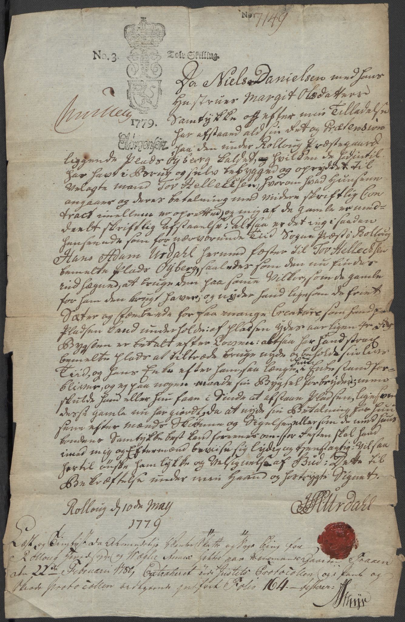 Riksarkivets diplomsamling, RA/EA-5965/F15/L0018: Prestearkiv - Buskerud, 1764-1814, p. 205