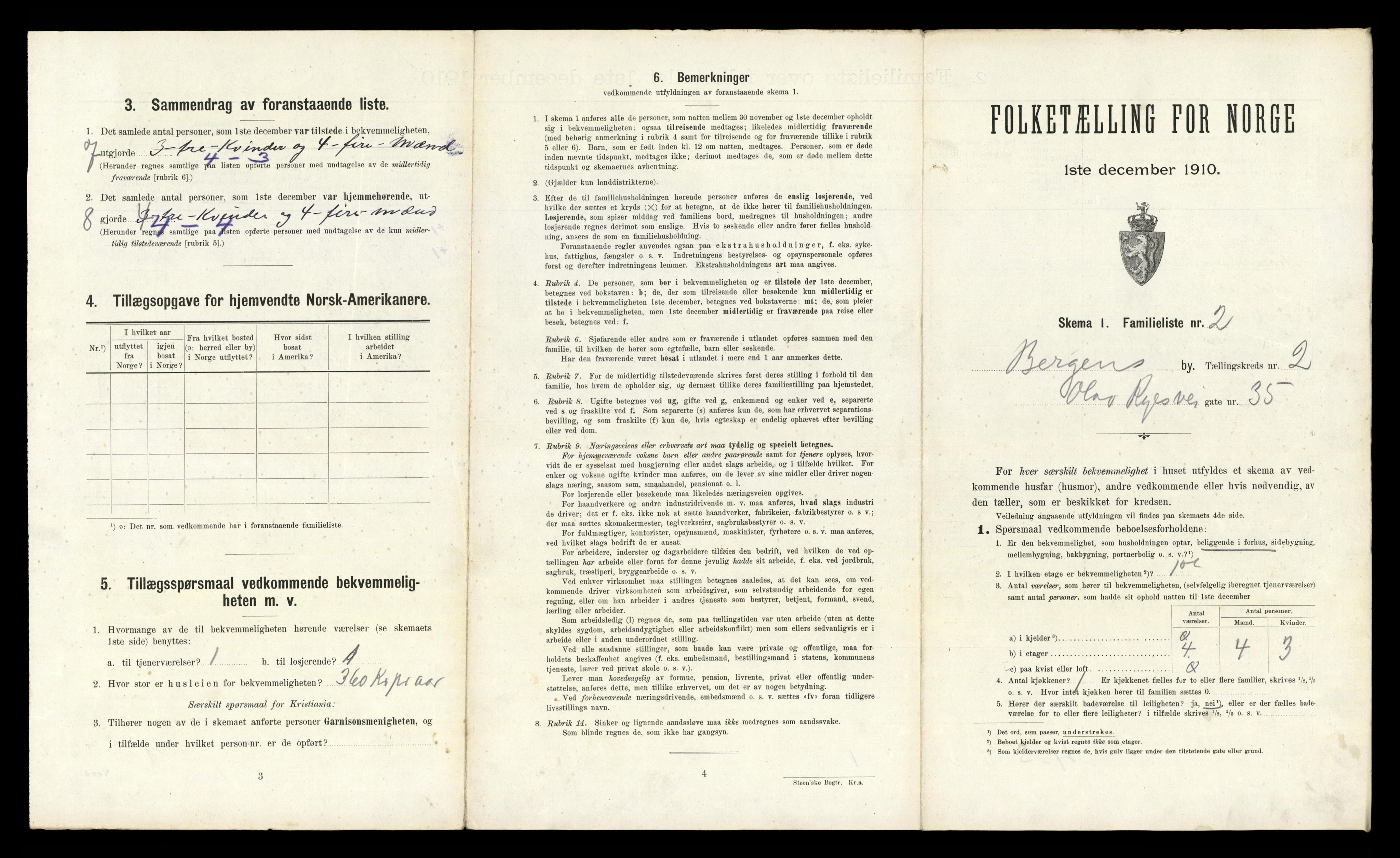 RA, 1910 census for Bergen, 1910, p. 735