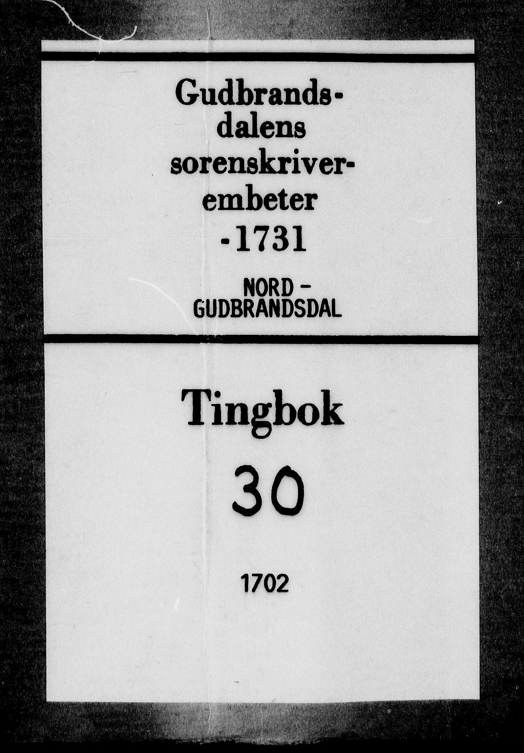 Sorenskriverier i Gudbrandsdalen, AV/SAH-TING-036/G/Gb/Gba/L0030: Tingbok - Nord-Gudbrandsdal, 1702