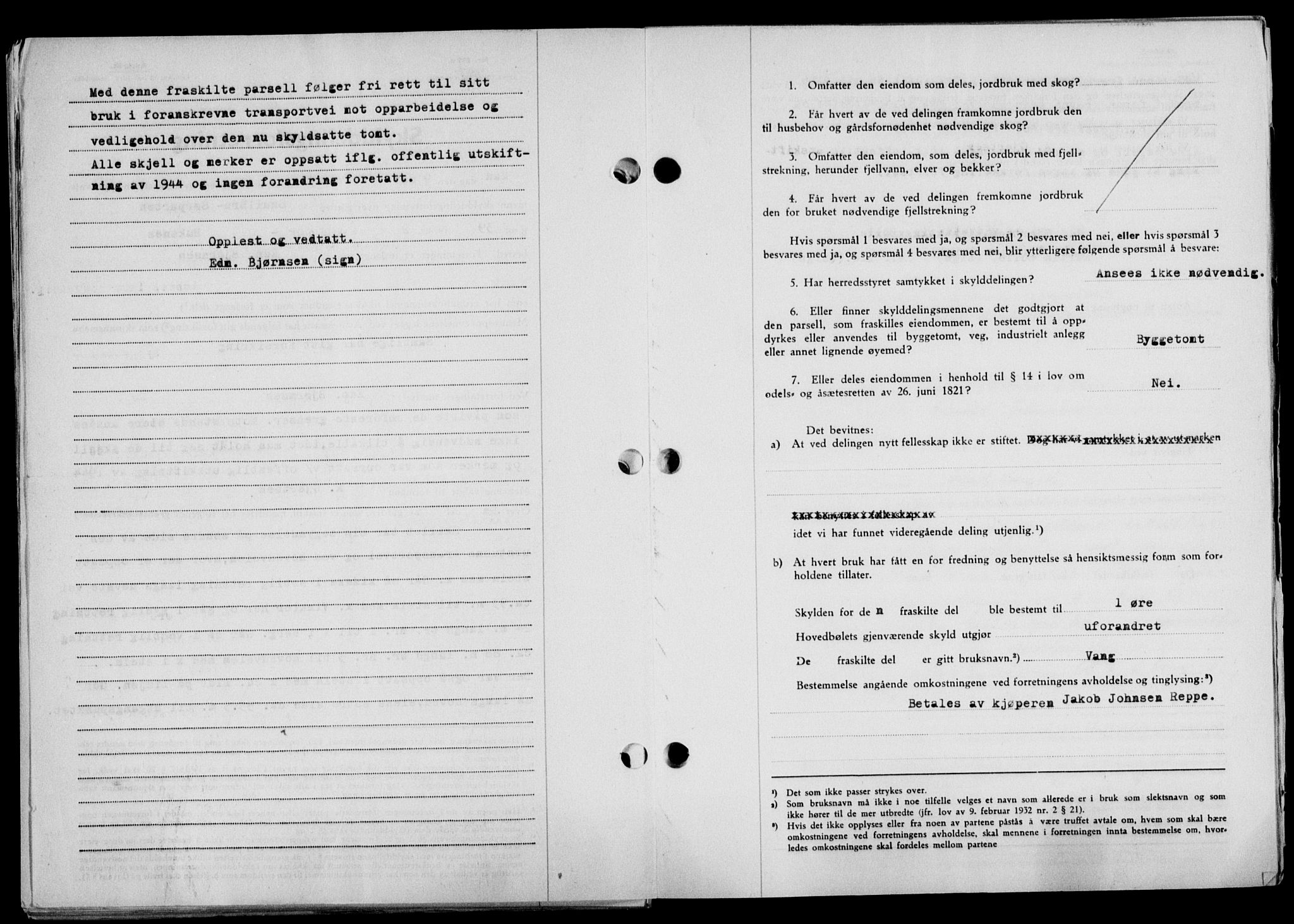 Lofoten sorenskriveri, SAT/A-0017/1/2/2C/L0020a: Mortgage book no. 20a, 1948-1949, Diary no: : 1118/1949