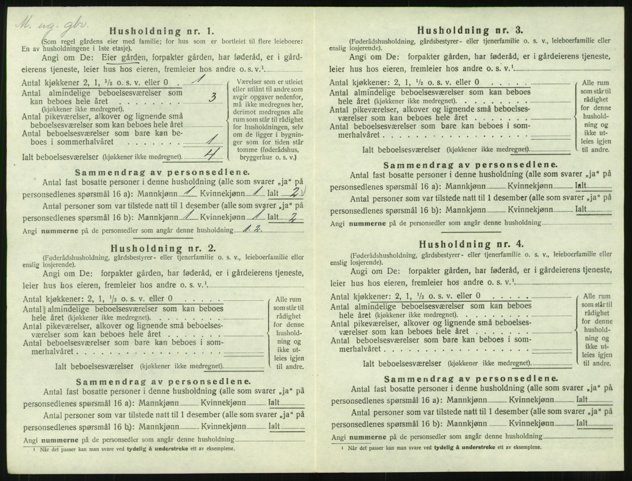 SAT, 1920 census for Kvernes, 1920, p. 280