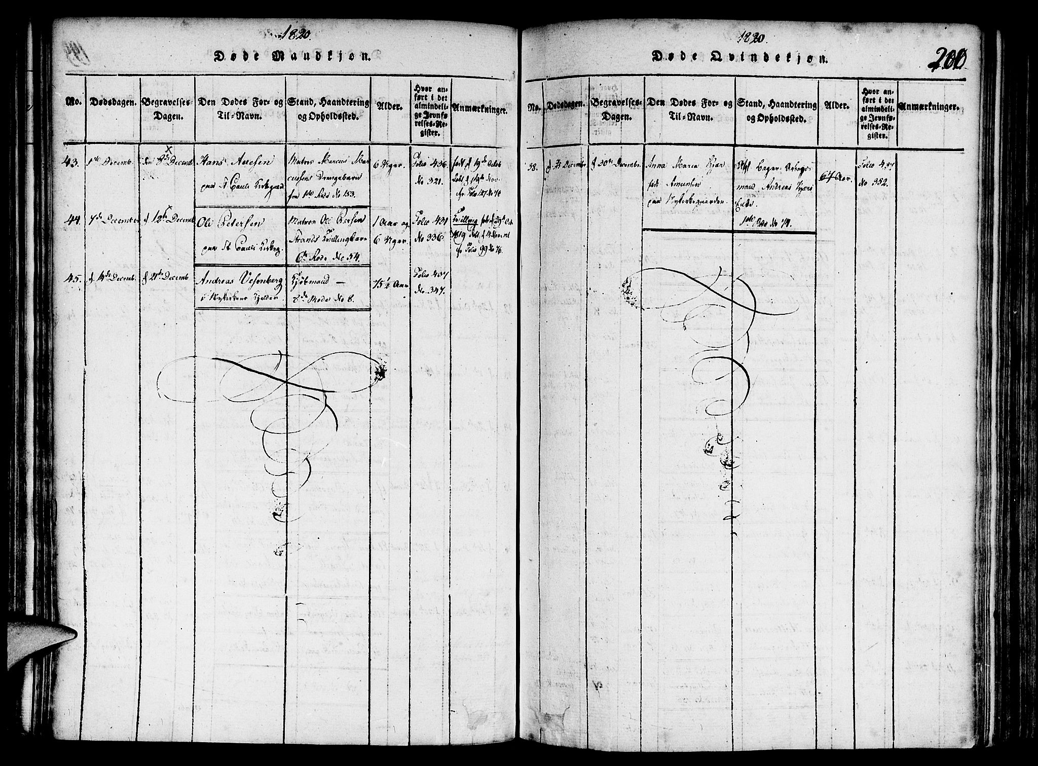 Nykirken Sokneprestembete, SAB/A-77101/H/Haa/L0011: Parish register (official) no. A 11, 1816-1821, p. 200
